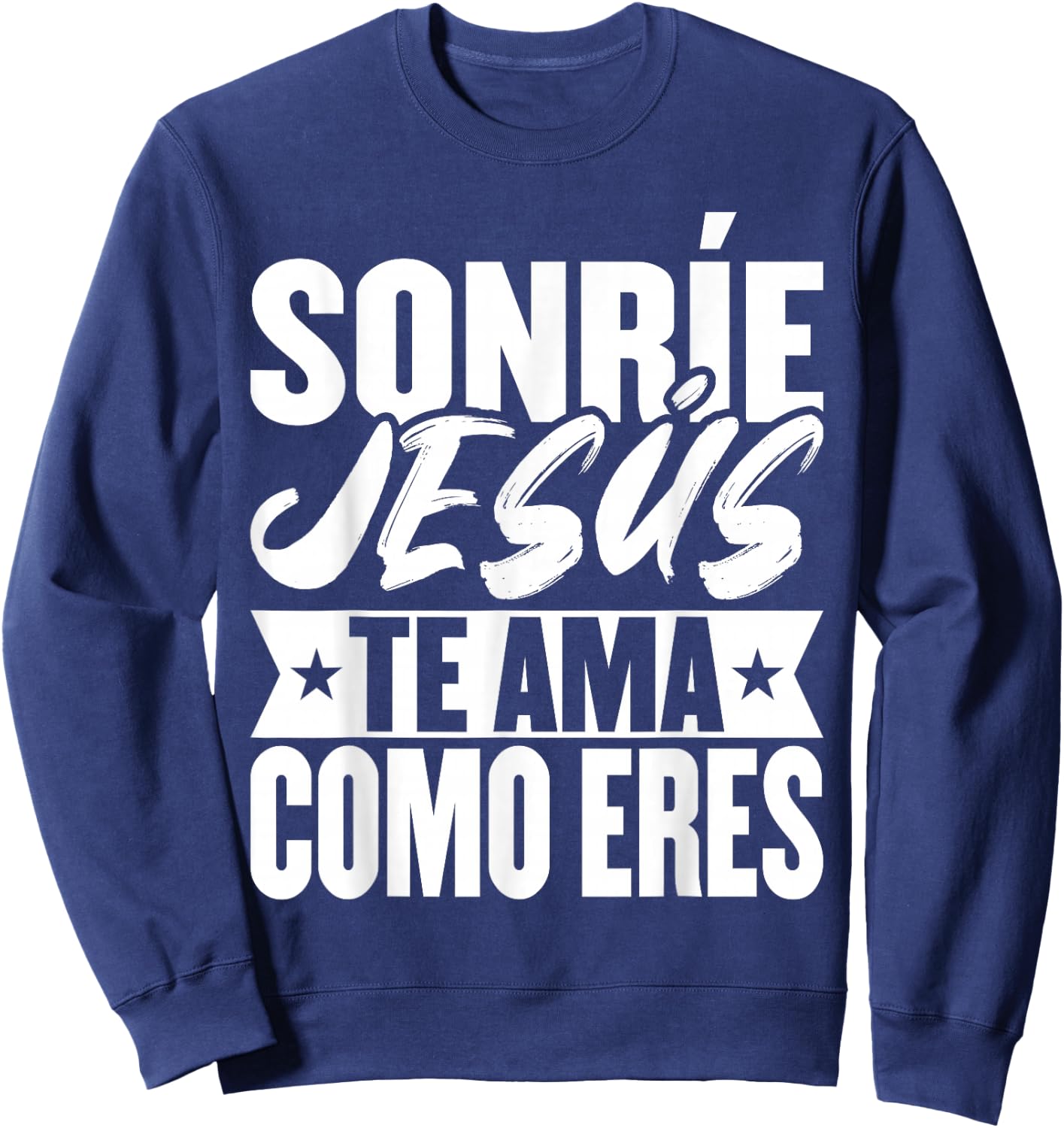 Camisetas Cristianas En Espanol Frases Biblia Jesús Te AMa Sweatshirt - Sweatshirt | Navy
