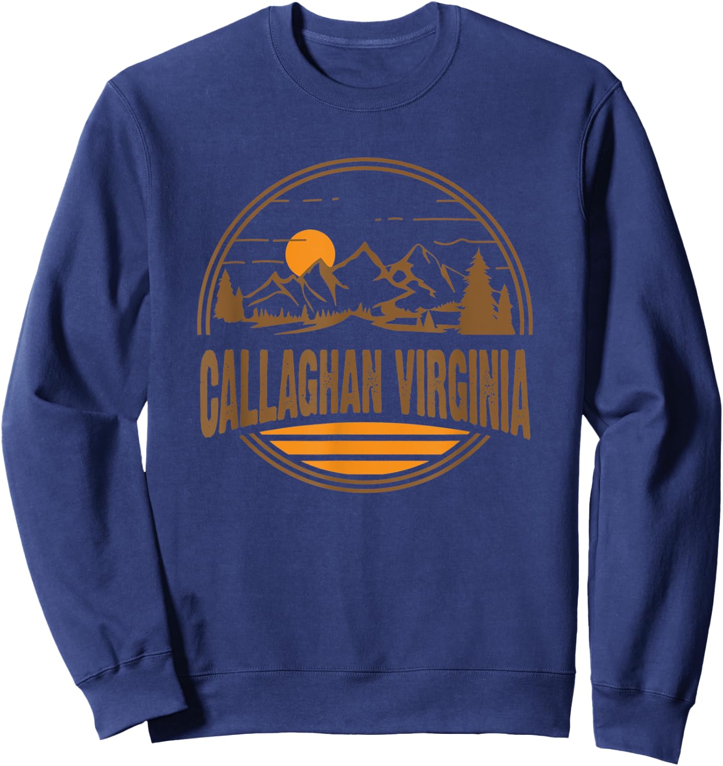 Vintage Callaghan, Virginia Mountain Hiking Souvenir Print Sweatshirt - Sweatshirt | Navy