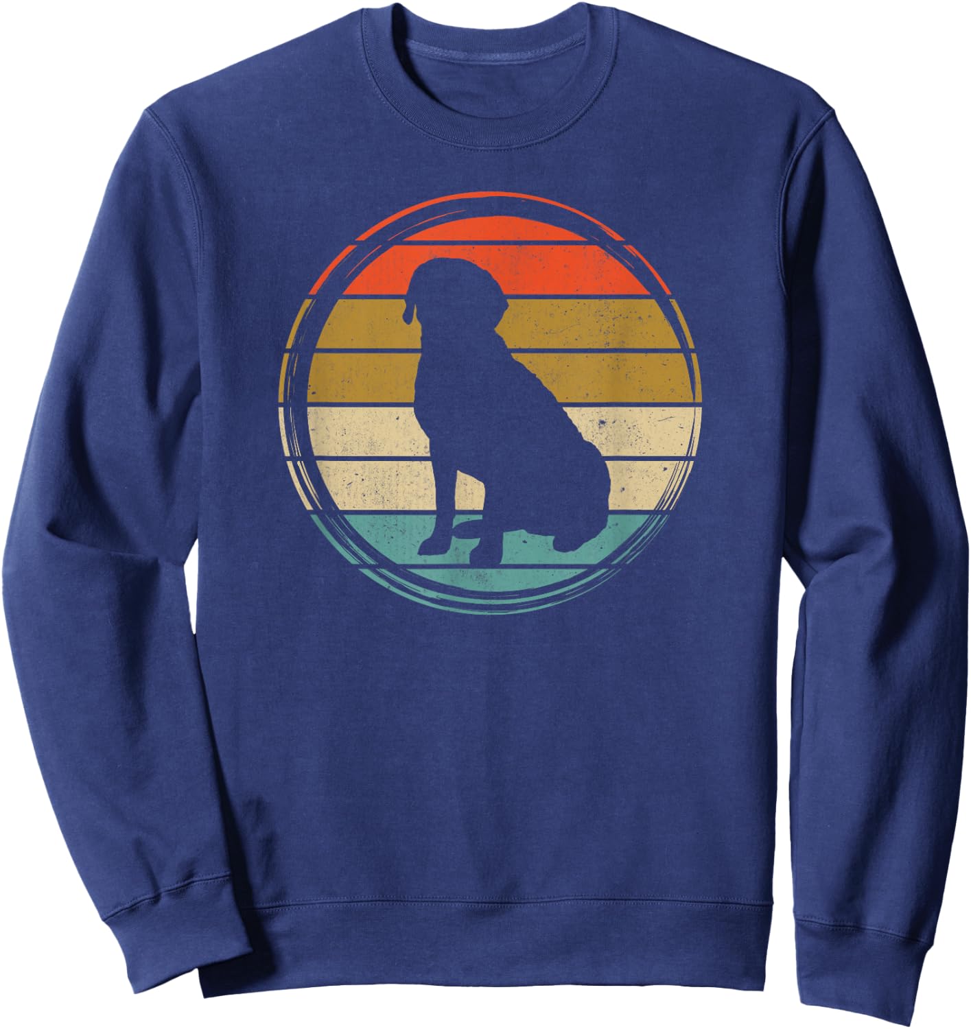 Black Yellow Chocolate Lab Vintage Labrador Men Women Kids Sweatshirt - Sweatshirt | Navy