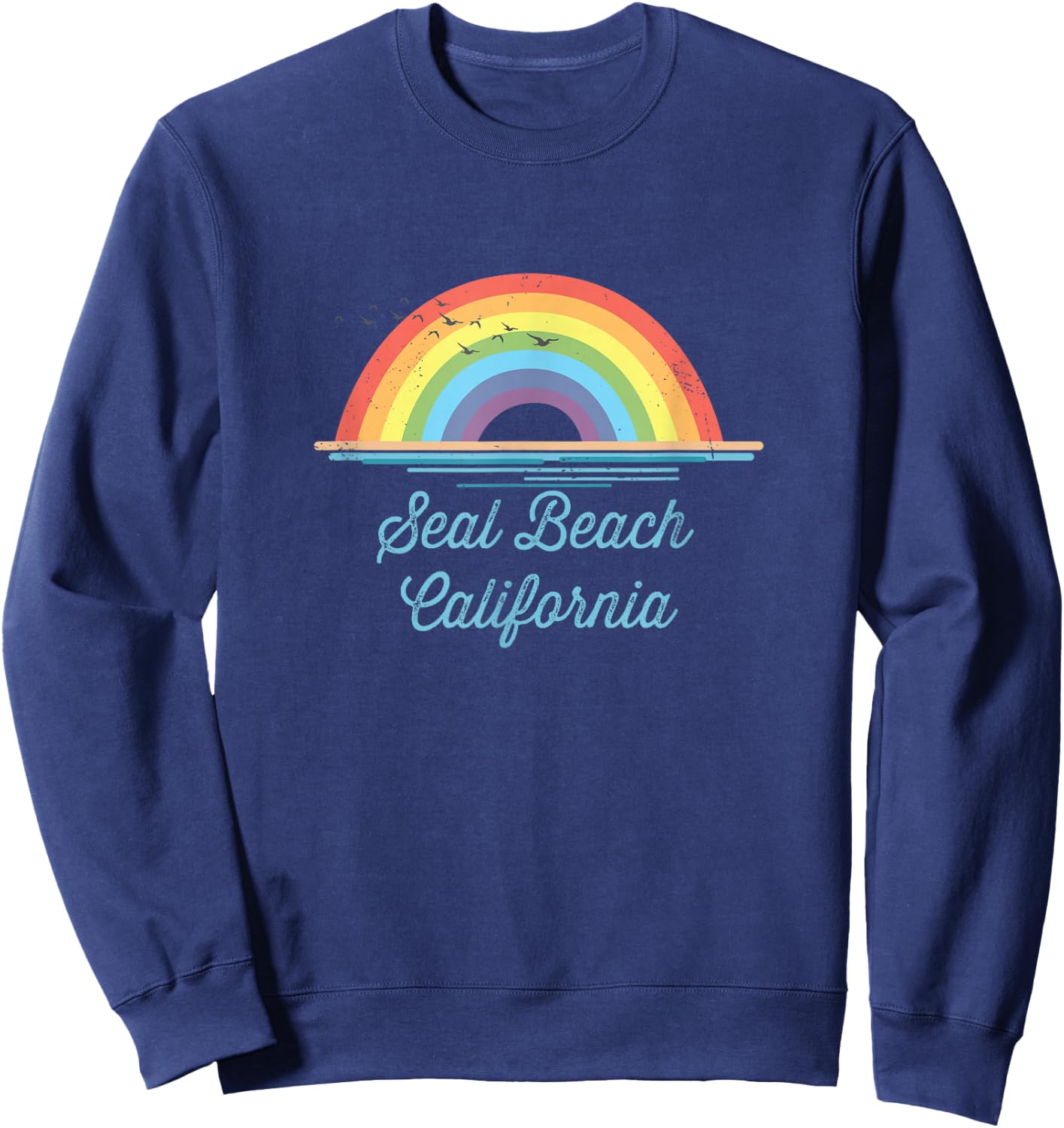 Seal Beach California Souvenir Graphic Sweatshirt - Sweatshirt | Navy