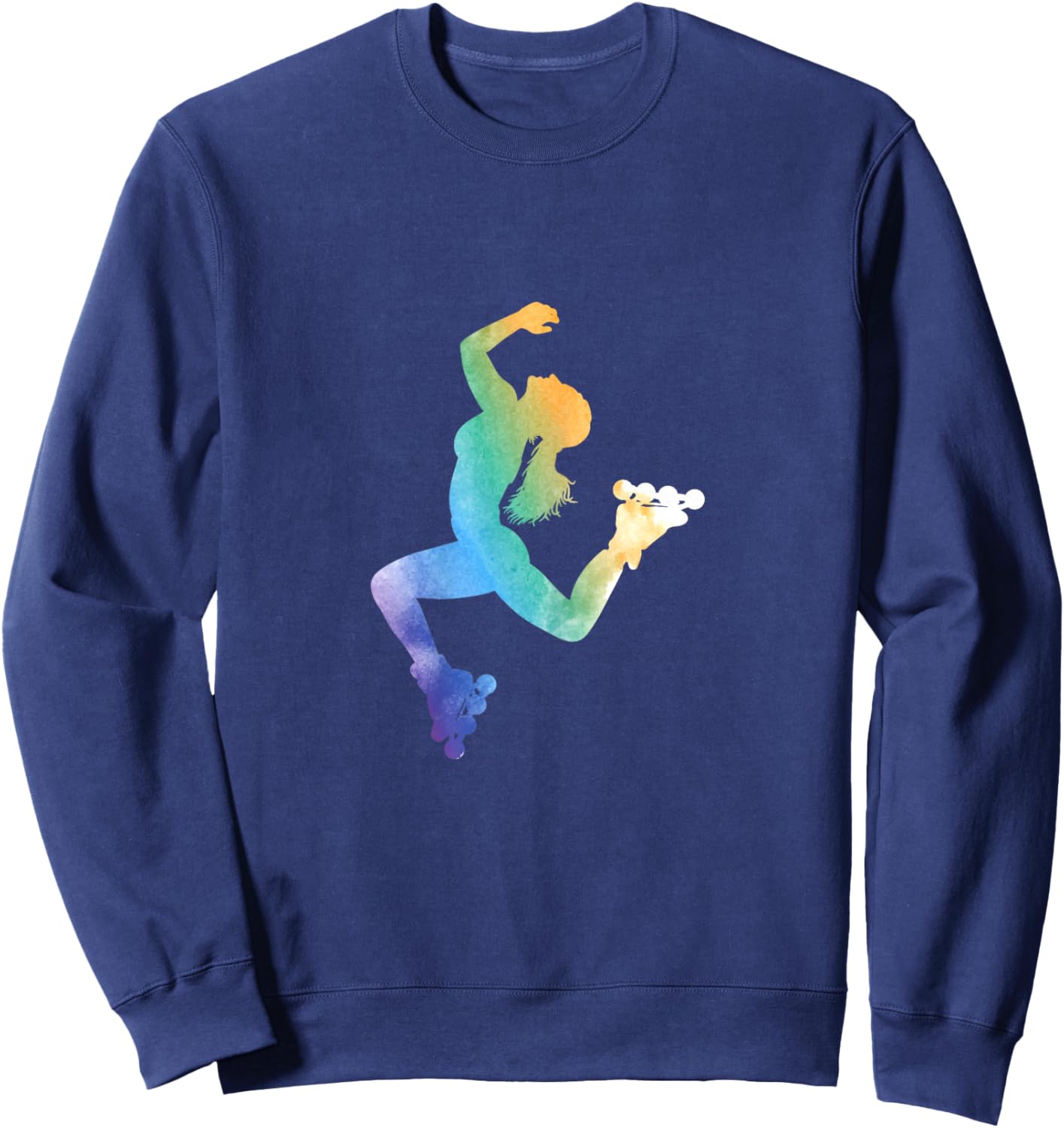 Skating Skateboard Snow Skiing Winter Sports Hobby Tournament Skiing Girl Power Strong Woman Ace Sweatshirt - Sweatshirt | Navy