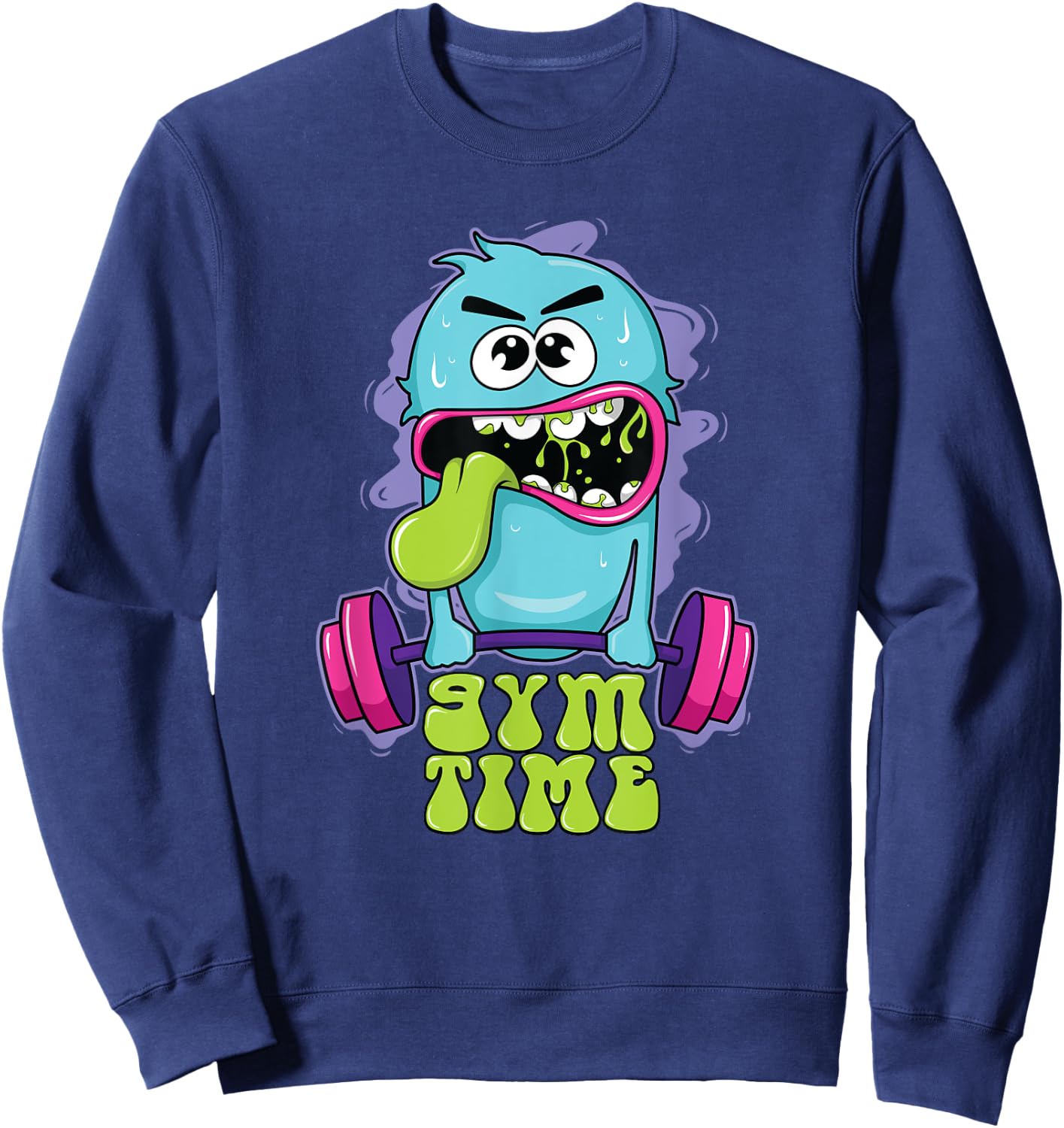 Funny Cute Fitness Gym Workout Sport for Boys Girl Kids Sweatshirt - Sweatshirt | Navy