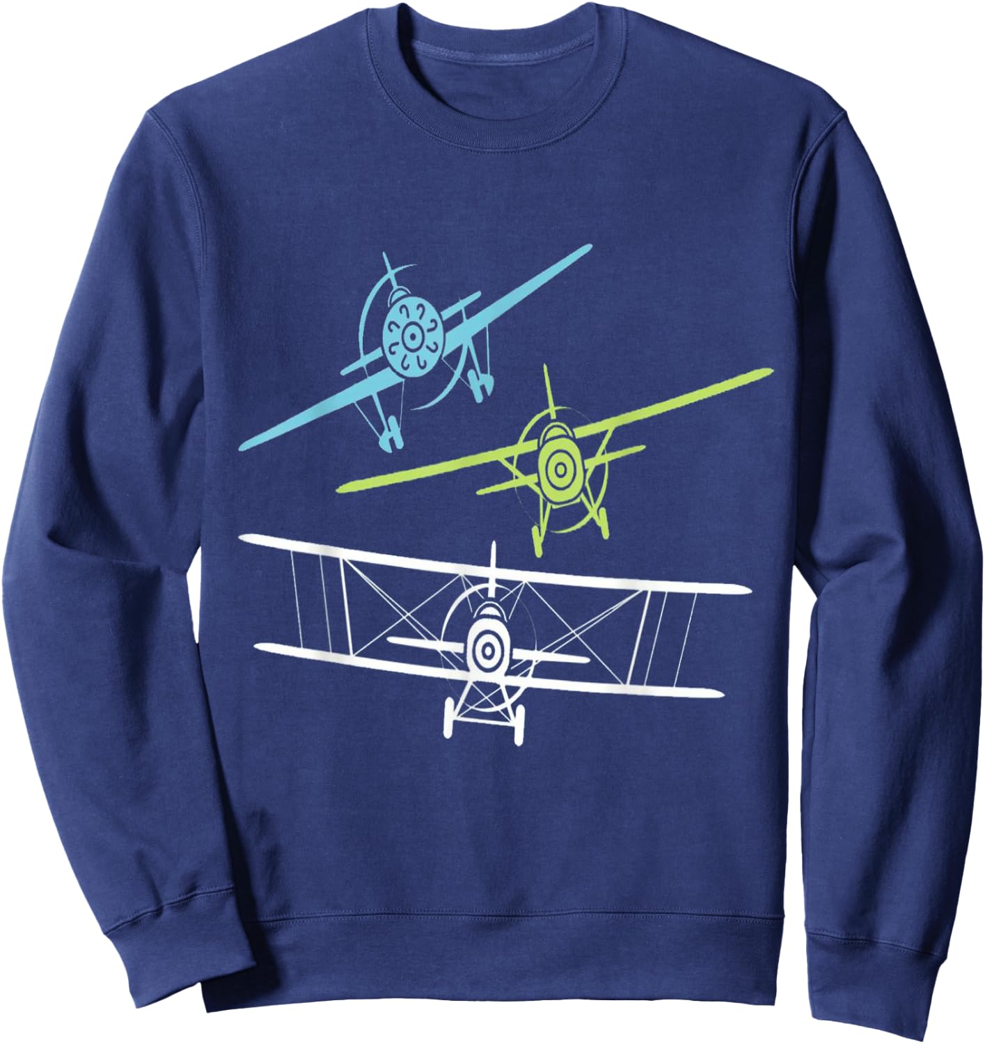 Airplane shirt, pilot shirt, pilot aviation, kids pilot Sweatshirt - Sweatshirt | Navy
