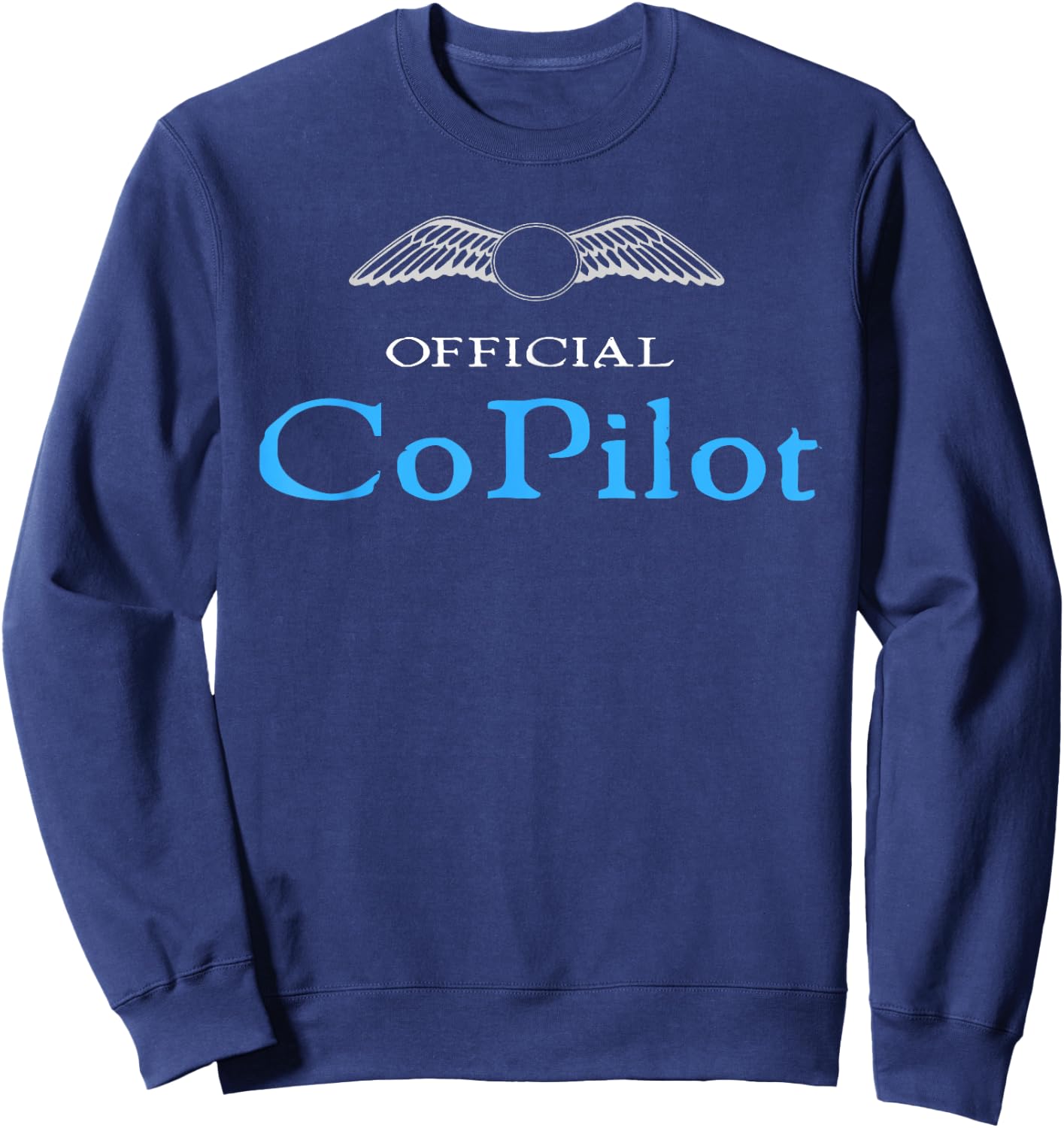 Official CoPilot Fun Kid's Aviation Flying Family Sweatshirt - Sweatshirt | Navy