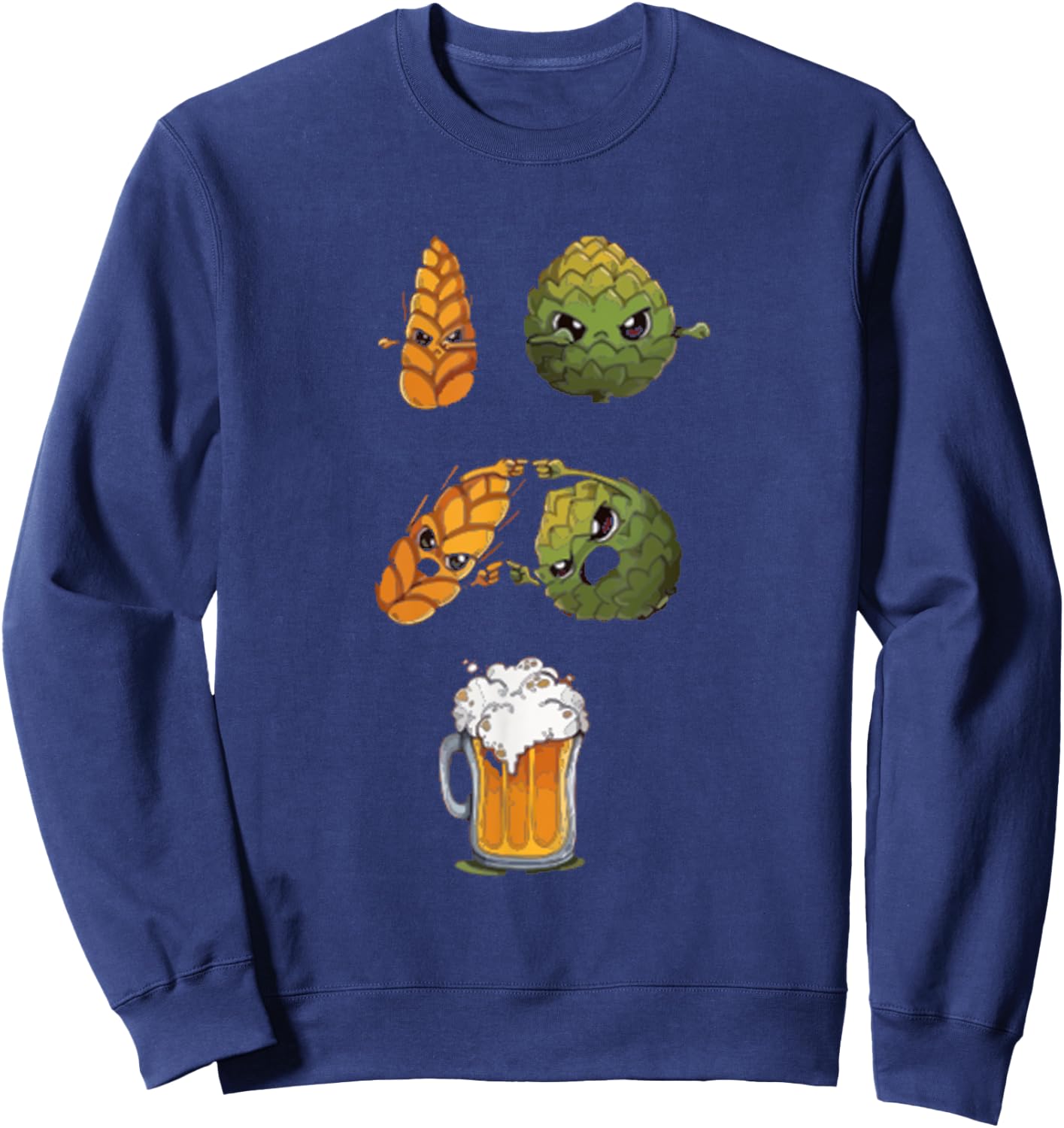 Vintage Hop Leaf Home Brewers & Lovers of Hoppy beer Sweatshirt - Sweatshirt | Navy