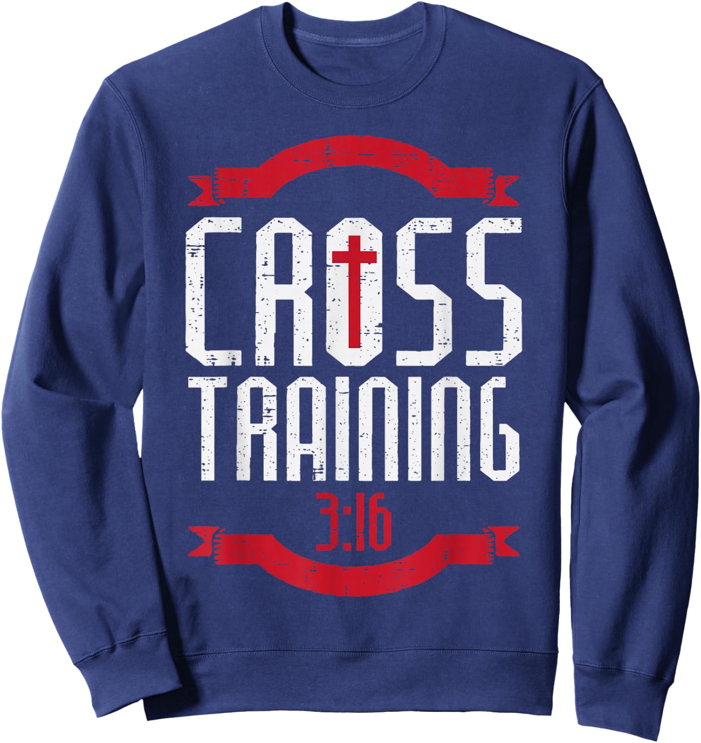 Cross Training 3:16 Workout Fitness Christian Men Women Kids Sweatshirt - Sweatshirt | Navy