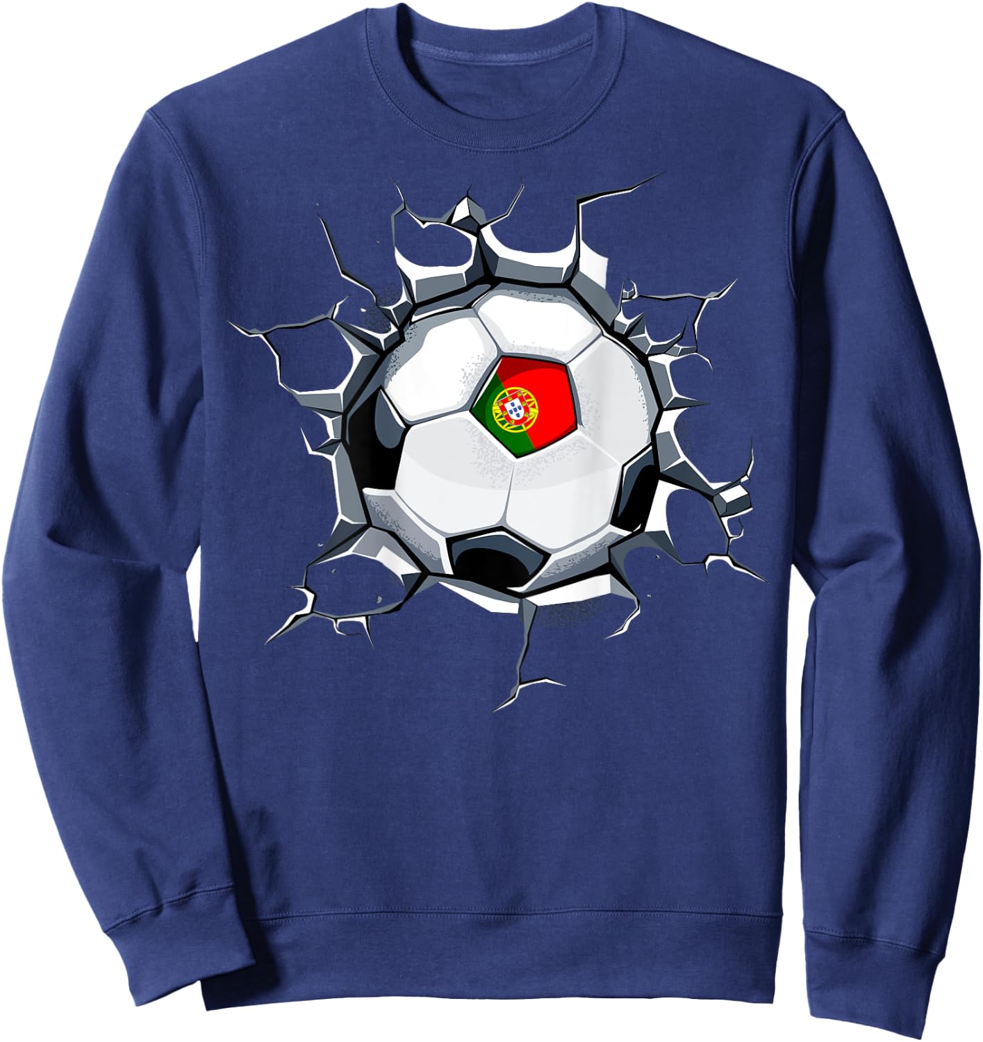 Portugal Soccer Fans Jersey Proud Portuguese Football Lovers Sweatshirt - Sweatshirt | Navy