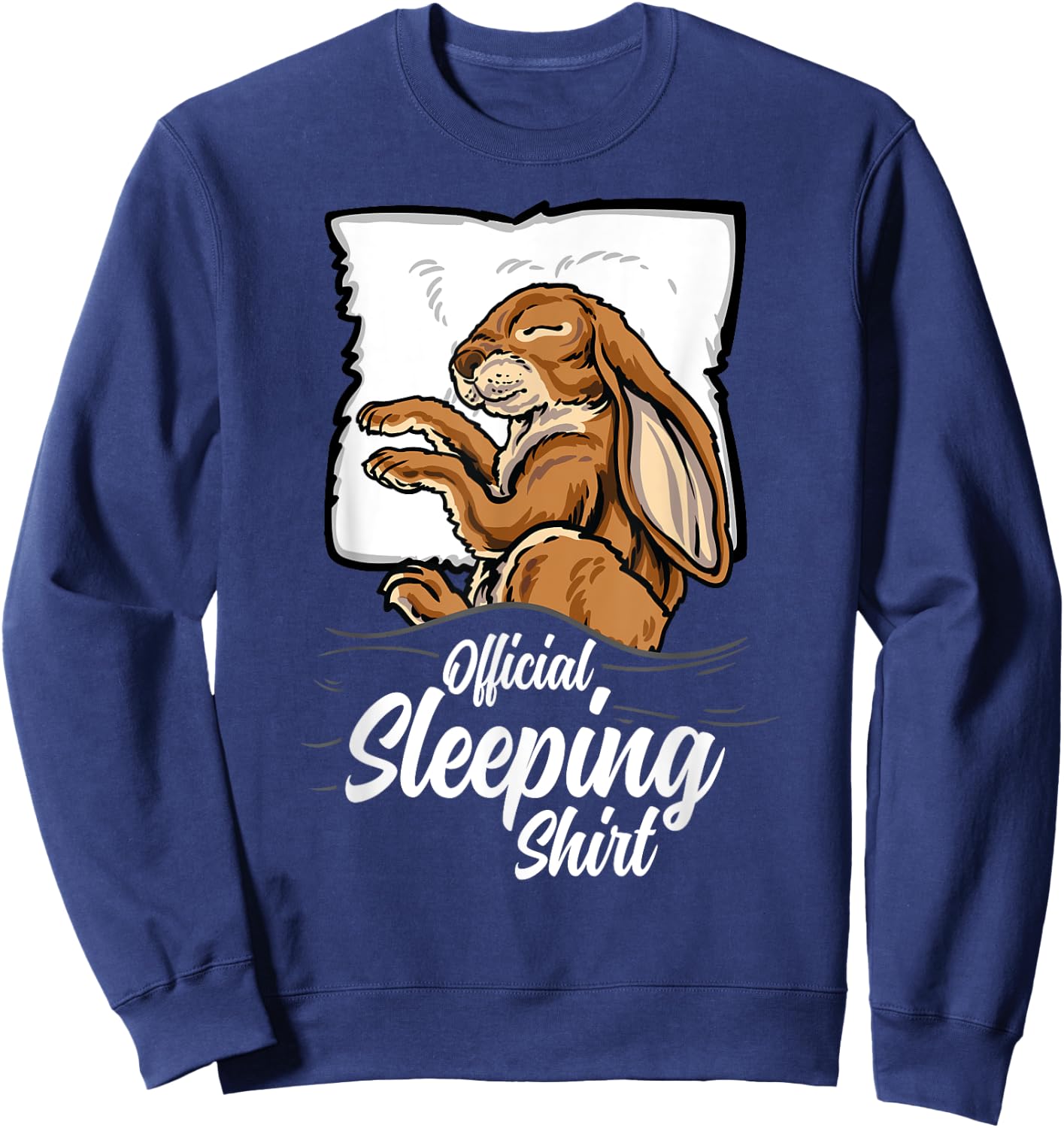 official sleeping Shirt cute Rabbit bunny sleep nightgown Sweatshirt - Sweatshirt | Navy