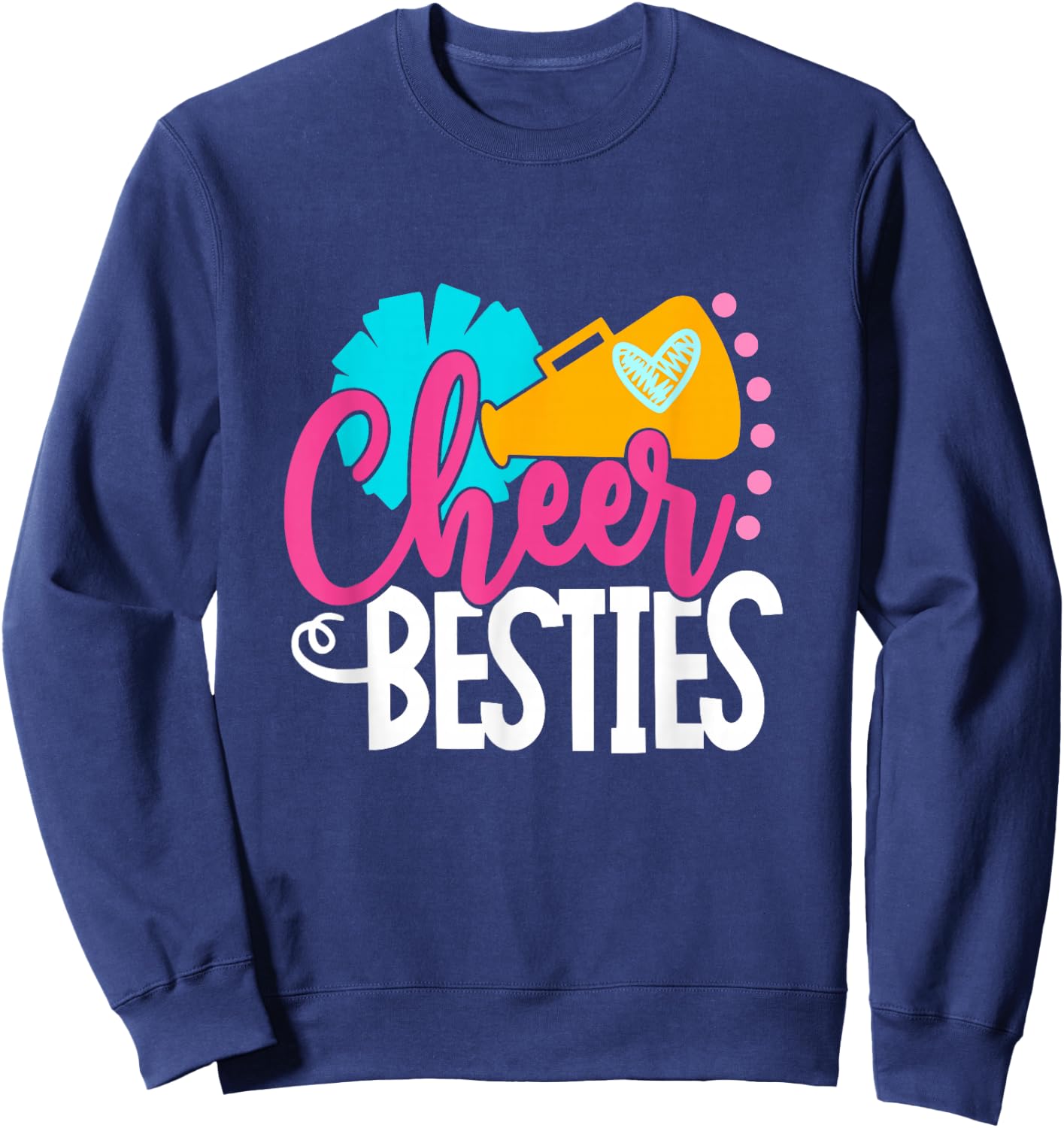 Cheer Besties - Cheerleading Costume Gift Sweatshirt - Sweatshirt | Navy