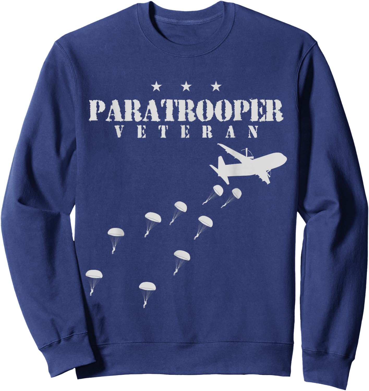 Airborne Paratrooper Veteran Infantry Division Sweatshirt - Sweatshirt | Navy
