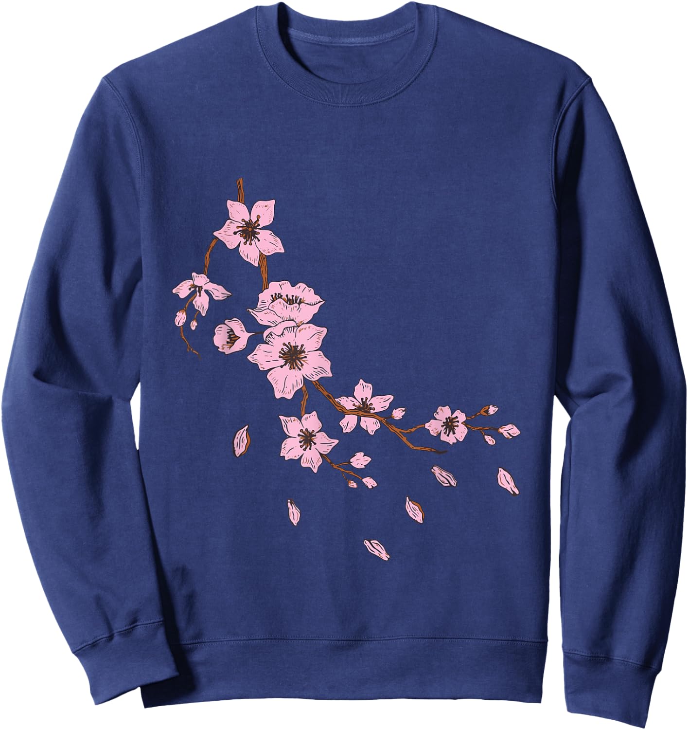 Sakura Tree Cherry Blossom Tree Cherry Flowers Sweatshirt - Sweatshirt | Navy