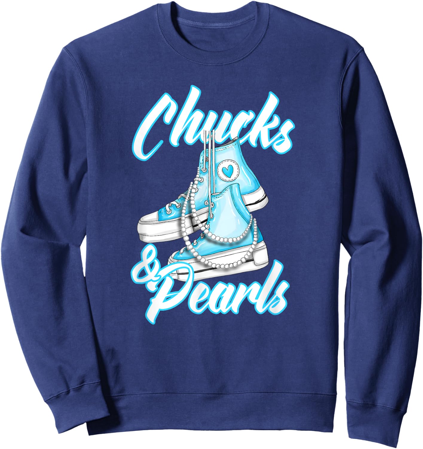 Chucks and Pearls Sweatshirt - Sweatshirt | Navy