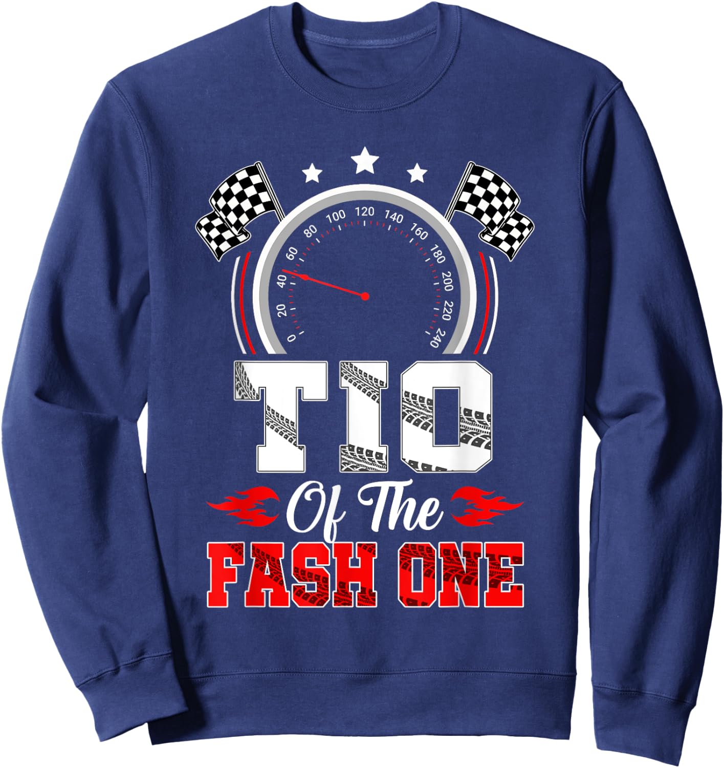 Tio Of The Fast One 1St Birthday Racing Car Family Sweatshirt - Sweatshirt | Navy