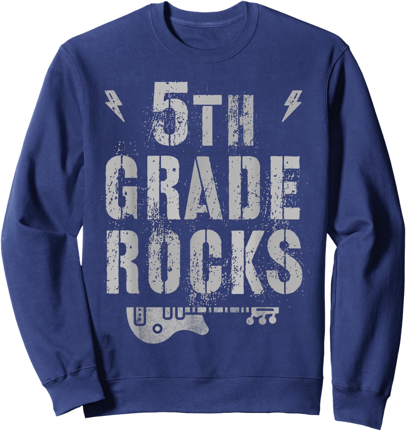 5th GRADE ROCKS Teacher FIFTH Grader Team Rock The Test Women Kids Sweatshirt - Sweatshirt | Navy