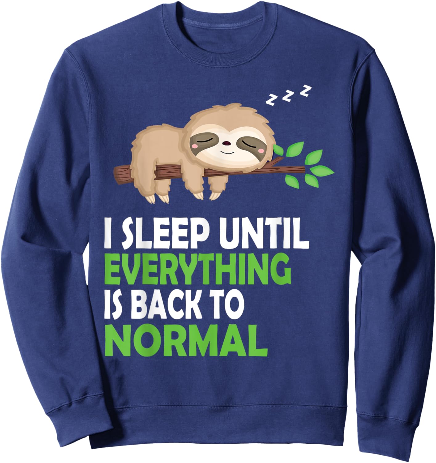 Sloth Pyjamas Nightdress Sleep Shirt Pajamas Gift Sweatshirt - Sweatshirt | Navy