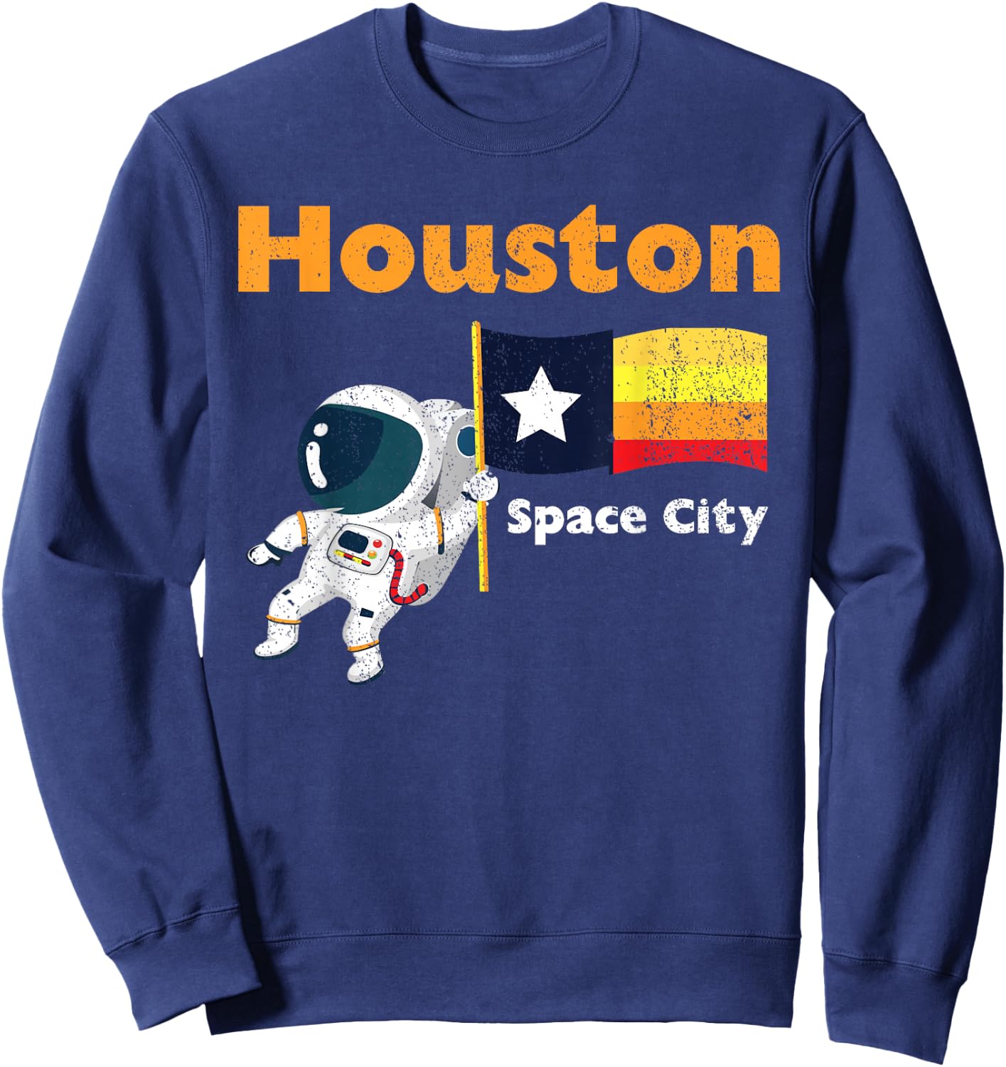 Houston Texas 1965 Space City Astronaut - Rocket Space Sweatshirt - Sweatshirt | Navy