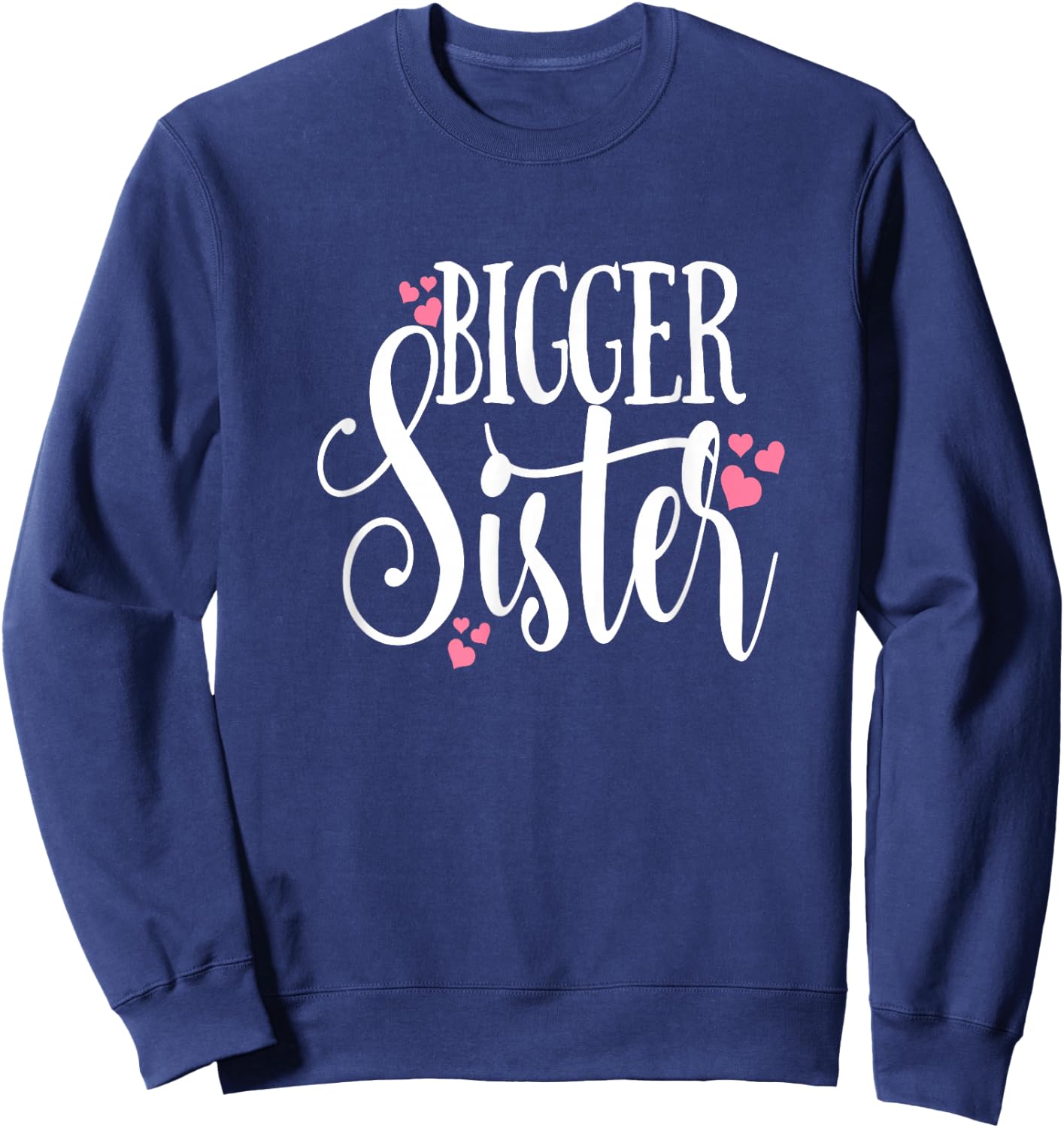 Bigger Sister Shirt Family Tribe Matching Daughter Kids Sweatshirt - Sweatshirt | Navy