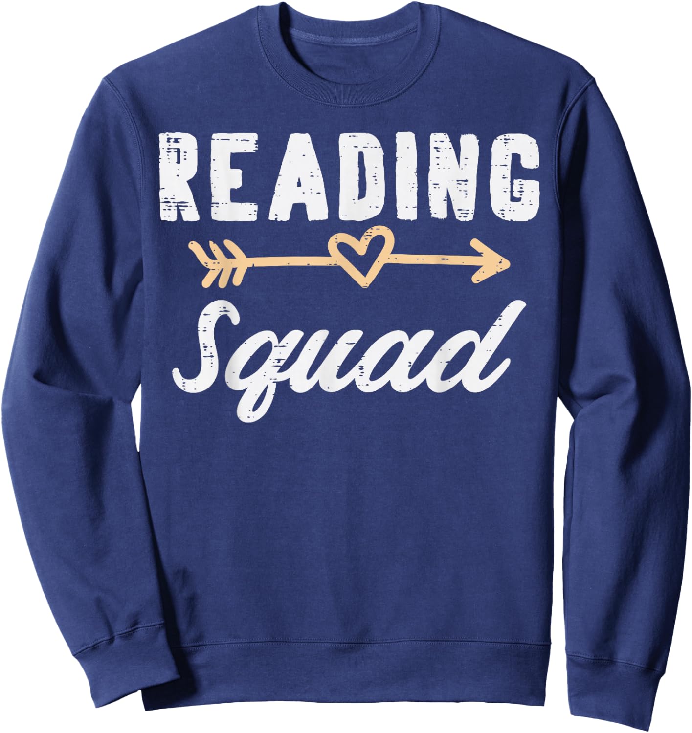 Reading Squad Funny Book Lover Bookworm Teacher Librarian Sweatshirt - Sweatshirt | Navy