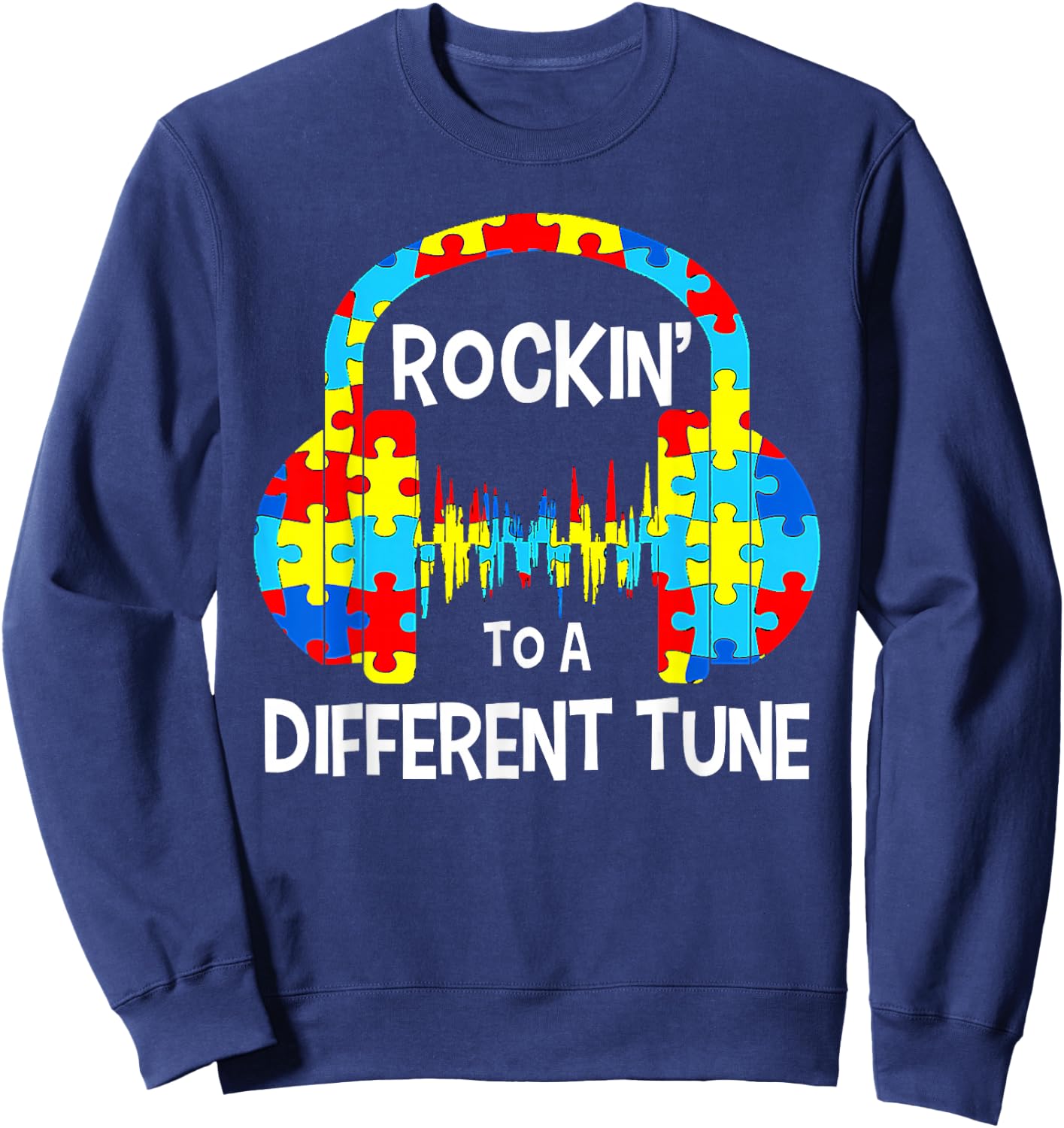Autism Game - Rocking To A Different Tune For Gamer Boys Sweatshirt - Sweatshirt | Navy