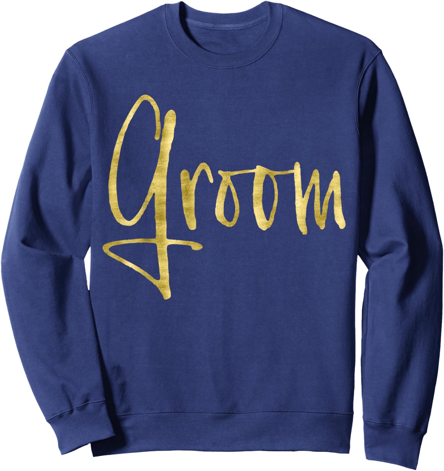 Groom Shirt For Bachelor Party Dark Yellow Sweatshirt - Sweatshirt | Navy