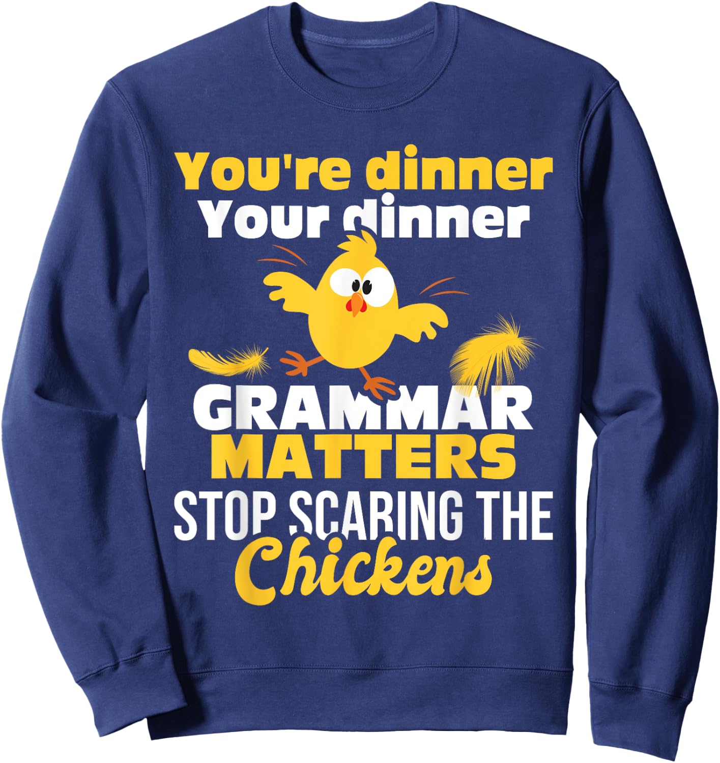 Grammar Matters - Grammar Police English Teacher Grammarian Women Girls Kids Sweatshirt - Sweatshirt | Navy
