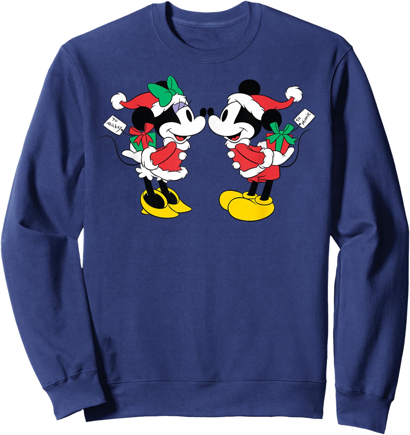 Disney - Christmas Mickey and Minnie Kiss Sweatshirt - Sweatshirt | Navy
