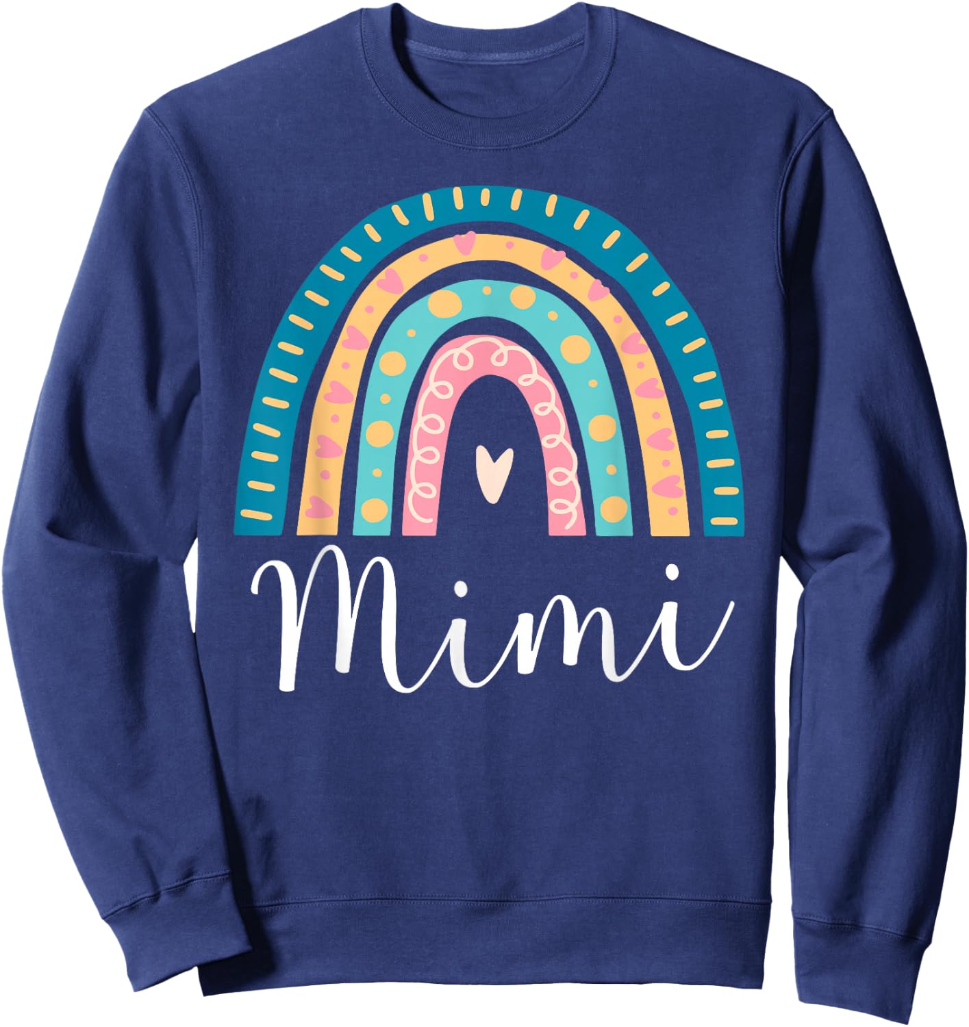 Mimi Rainbow Gifts for Grandma Family Matching Birthday Sweatshirt - Sweatshirt | Navy