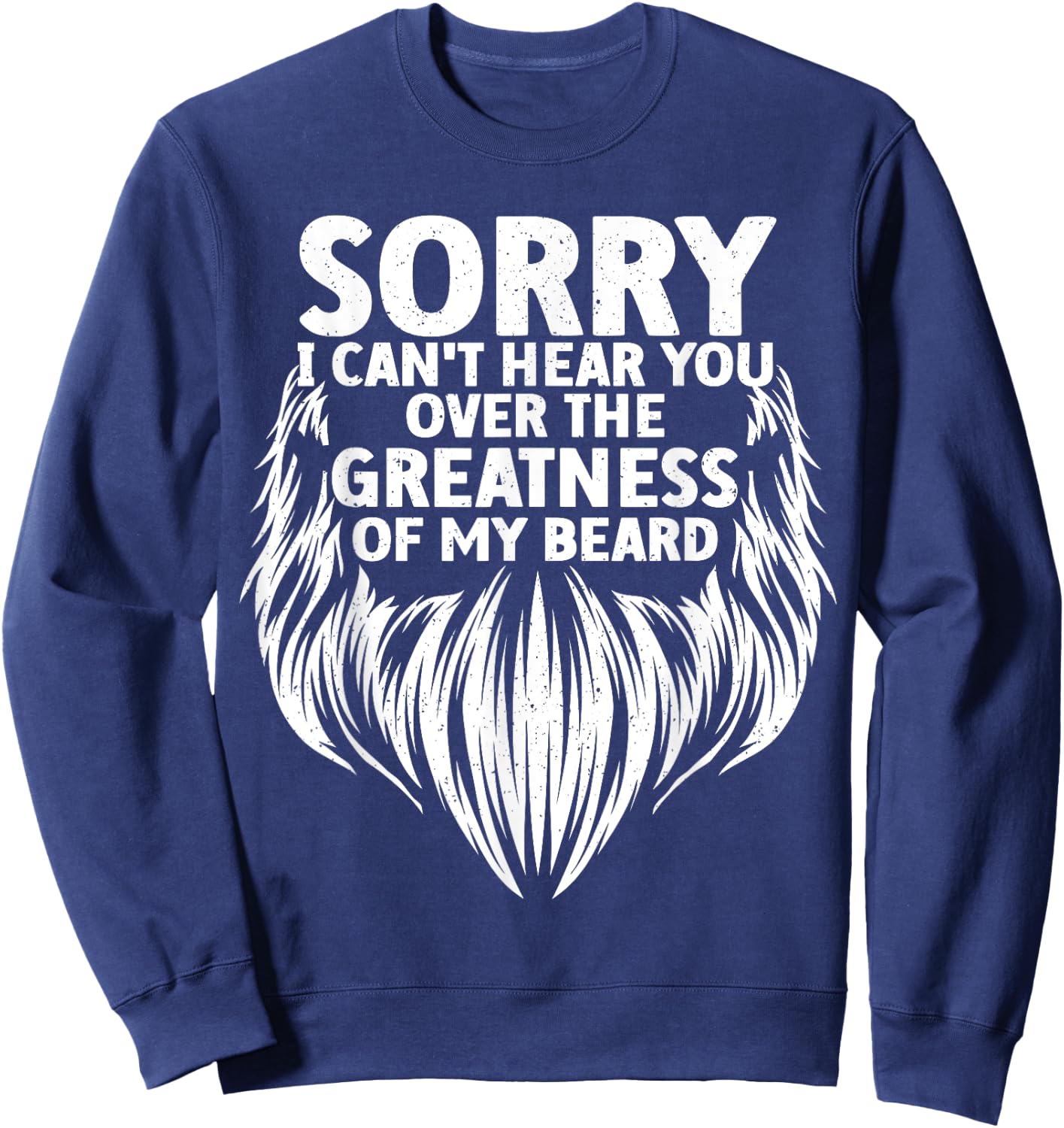 Cute Beard Design Boys Facial Hair Bearded Beard Sweatshirt - Sweatshirt | Navy