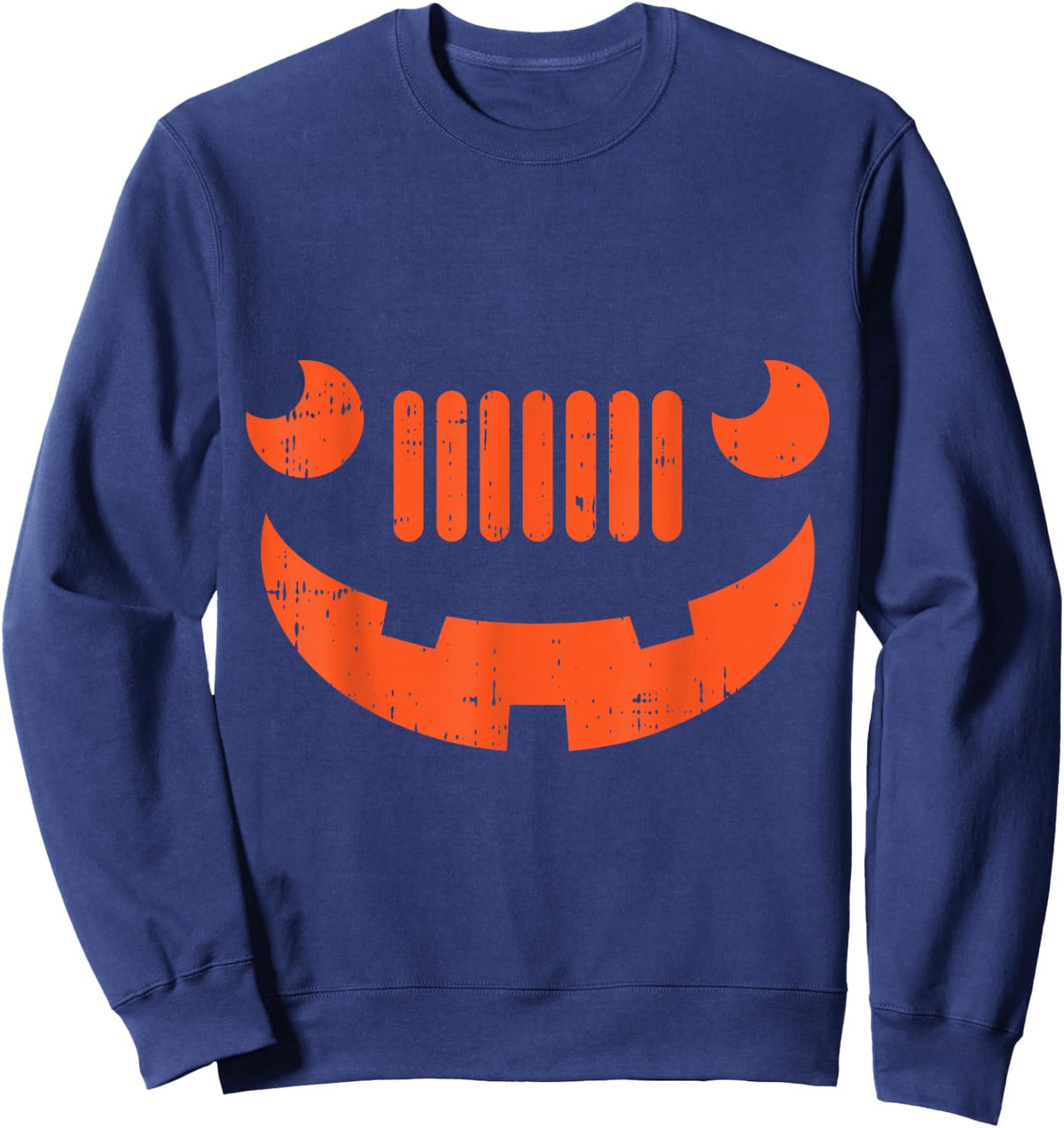Offroad 4x4 Car Pumpkin Costume Funny Halloween Gamer Gifts Sweatshirt - Sweatshirt | Navy