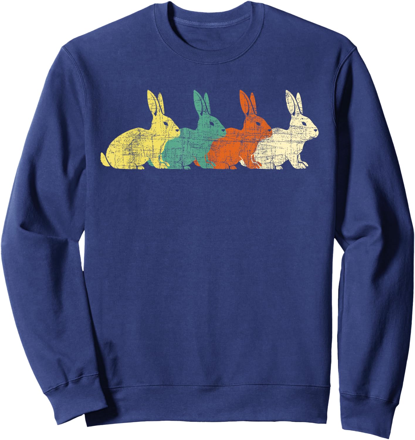Funny Rabbit Shirts Retro Rabbit - Zookeeper Bunny Owner Veterinarian Sweatshirt - Sweatshirt | Navy