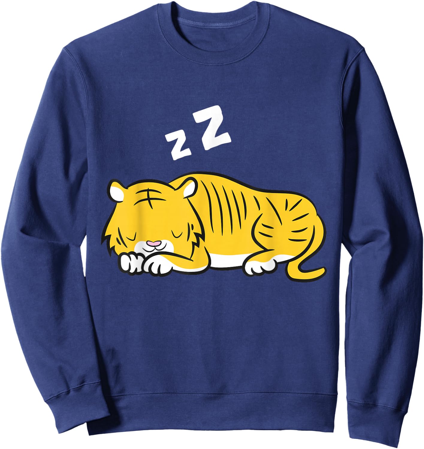 Sleeping Tiger Tiger Pajama Cute Tiger Sweatshirt - Sweatshirt | Navy