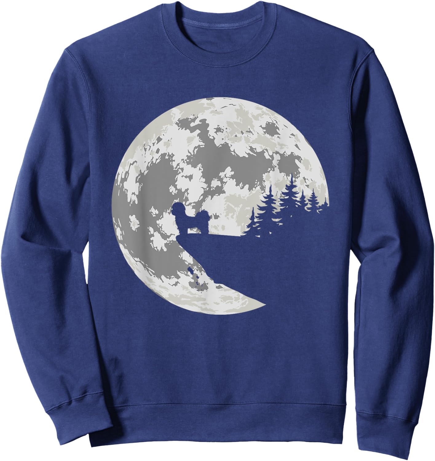 Bichon Frise Apparel And Moon Funny Halloween Costume Sweatshirt - Sweatshirt | Navy