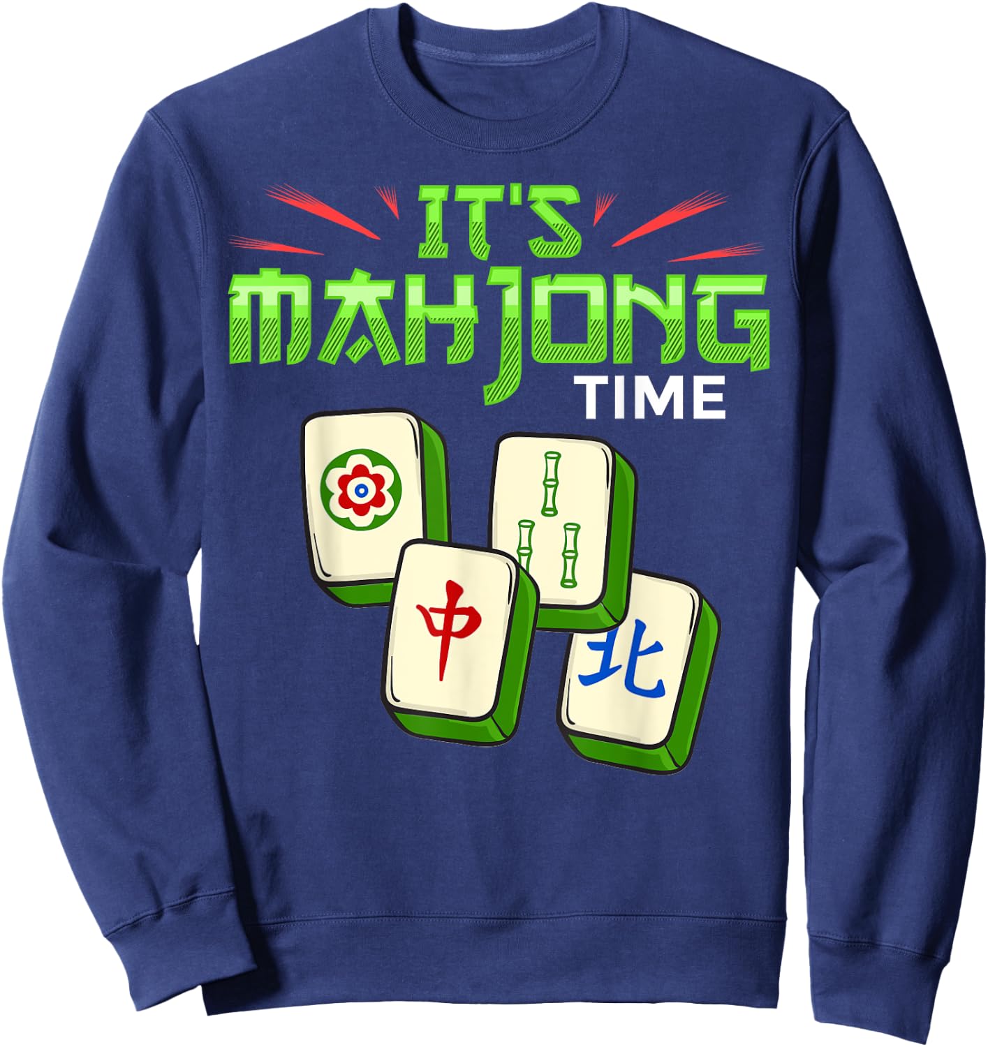 Mahjong Game Mah Jongg Online Player Tile Sweatshirt - Sweatshirt | Navy