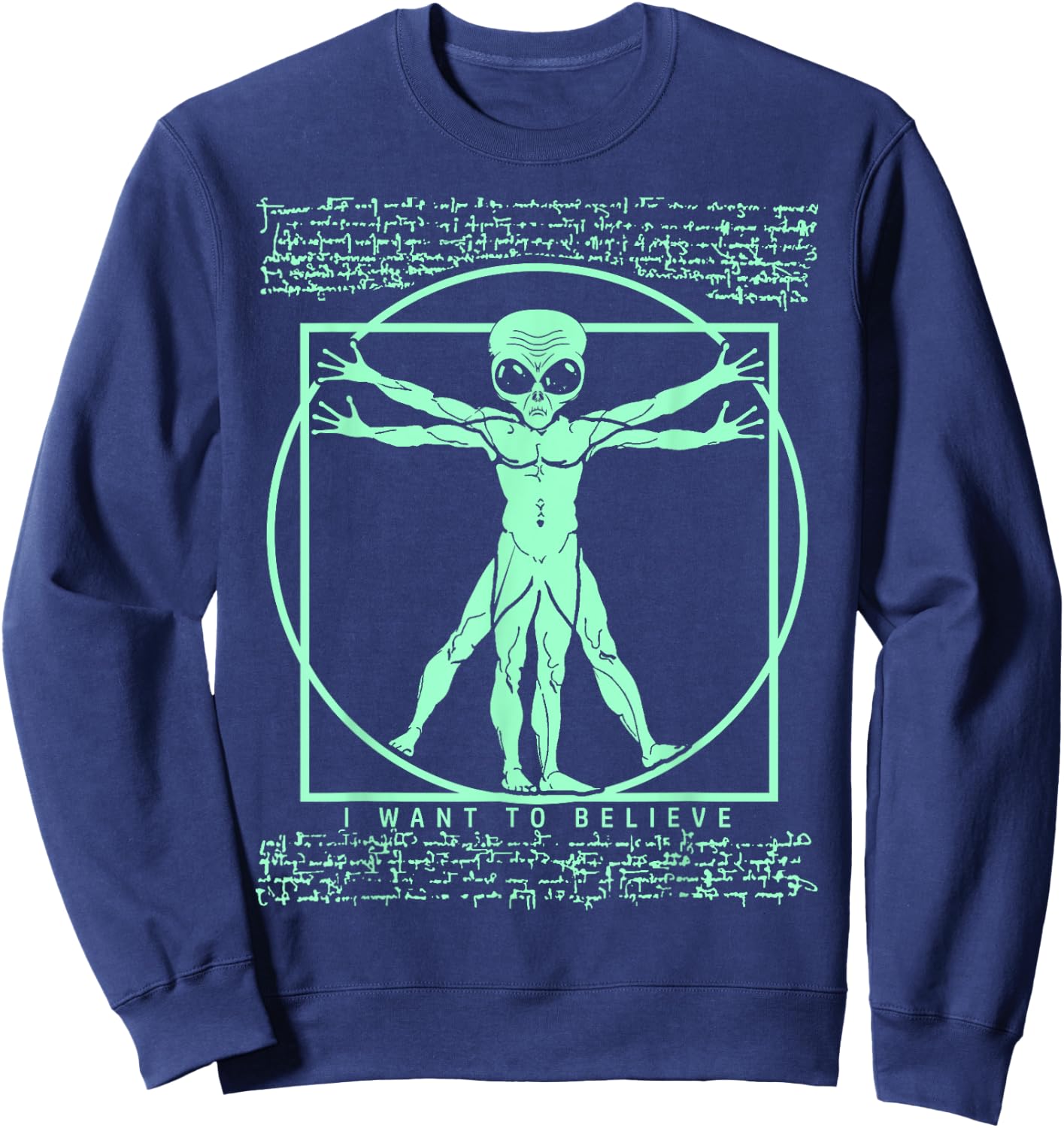 Extraterrestrial, Ancient Astronaut Theorist - UFO - Alien Sweatshirt - Sweatshirt | Navy