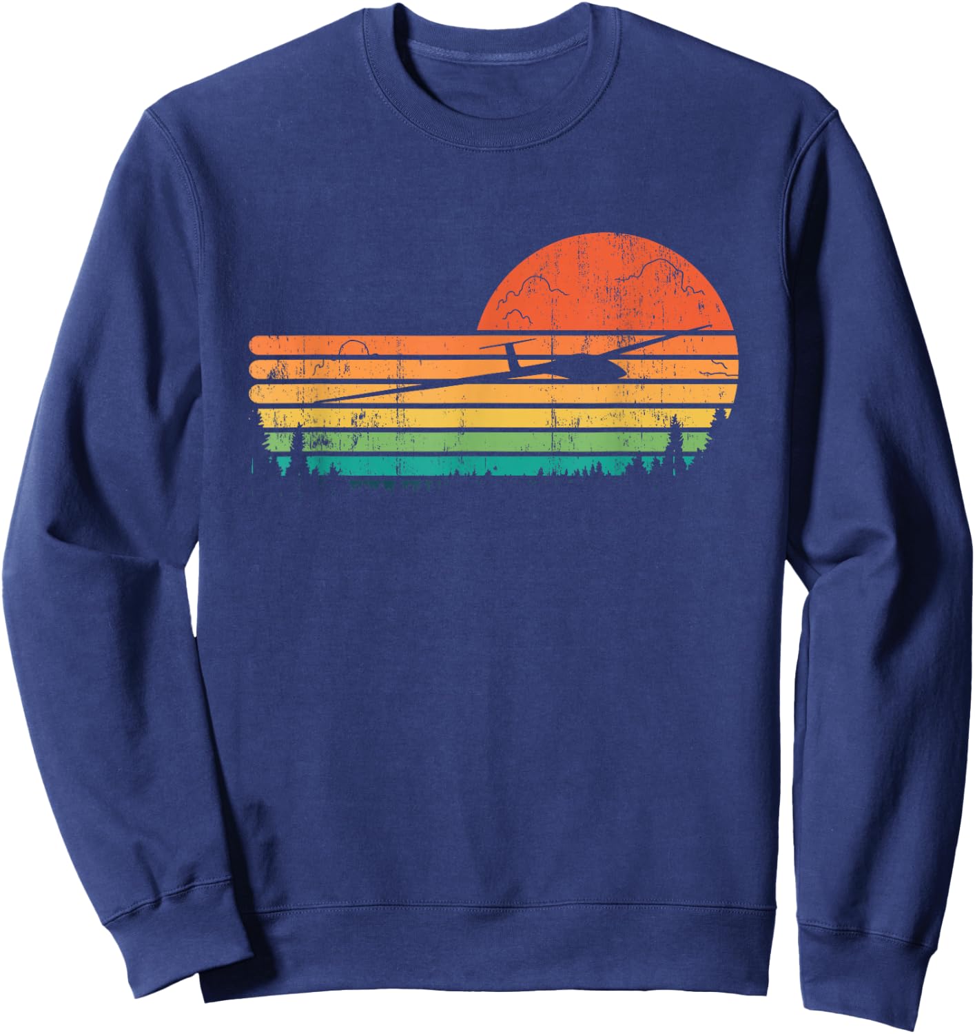 Glider Plane Soaring Airplane Pilot Sweatshirt - Sweatshirt | Navy