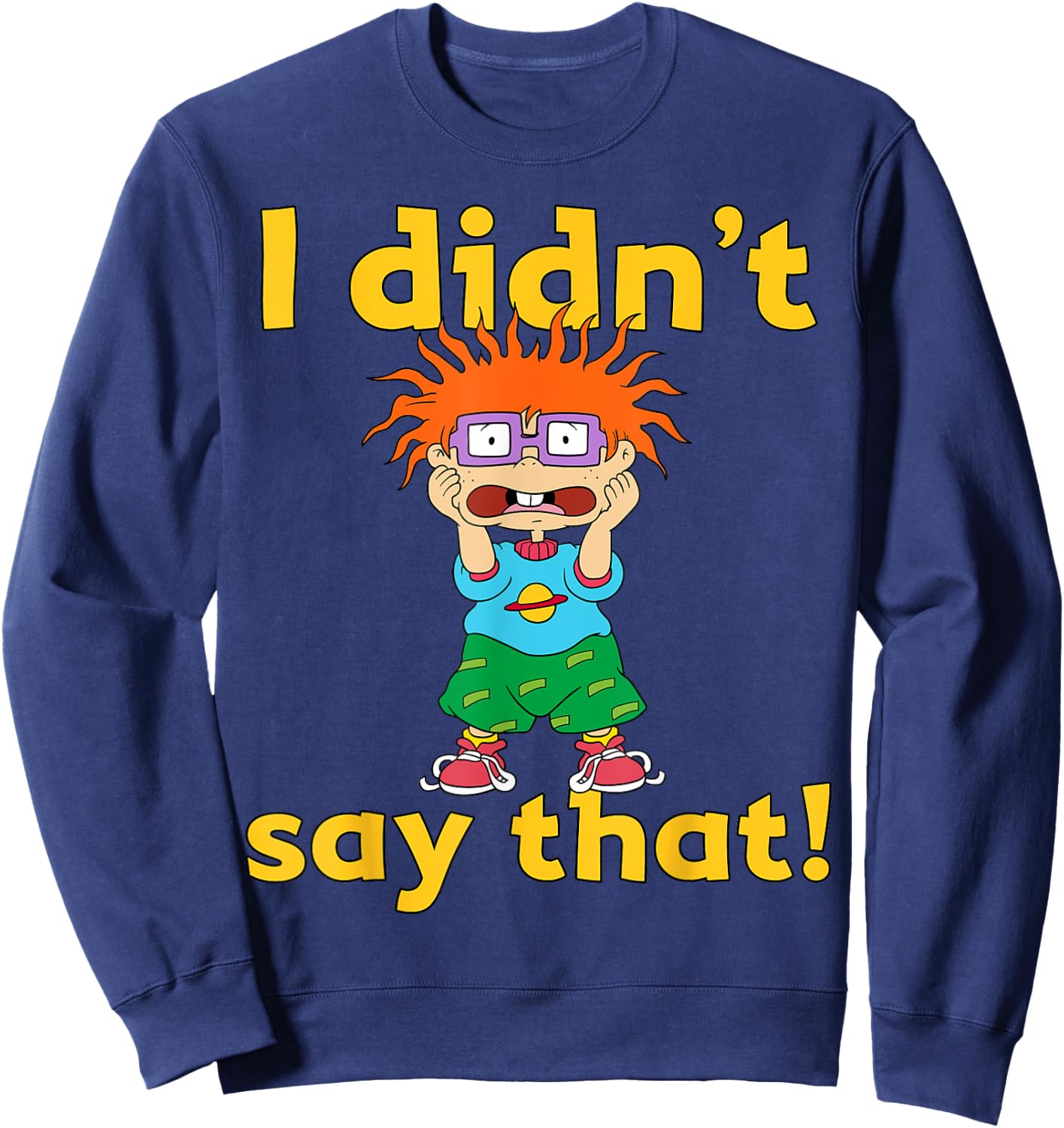 Mademark x Rugrats - Chuckie Finster “I didn’t say That” Rugrats Sweatshirt - Sweatshirt | Navy