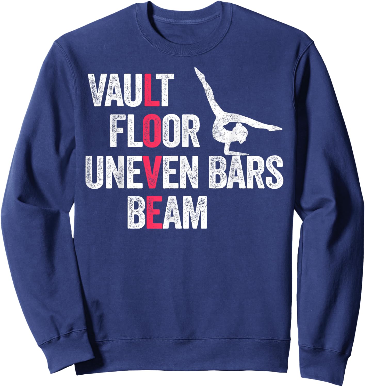 Vault Floor Uneven Bars Beam Gymnastics Gymnast Gift Sweatshirt - Sweatshirt | Navy