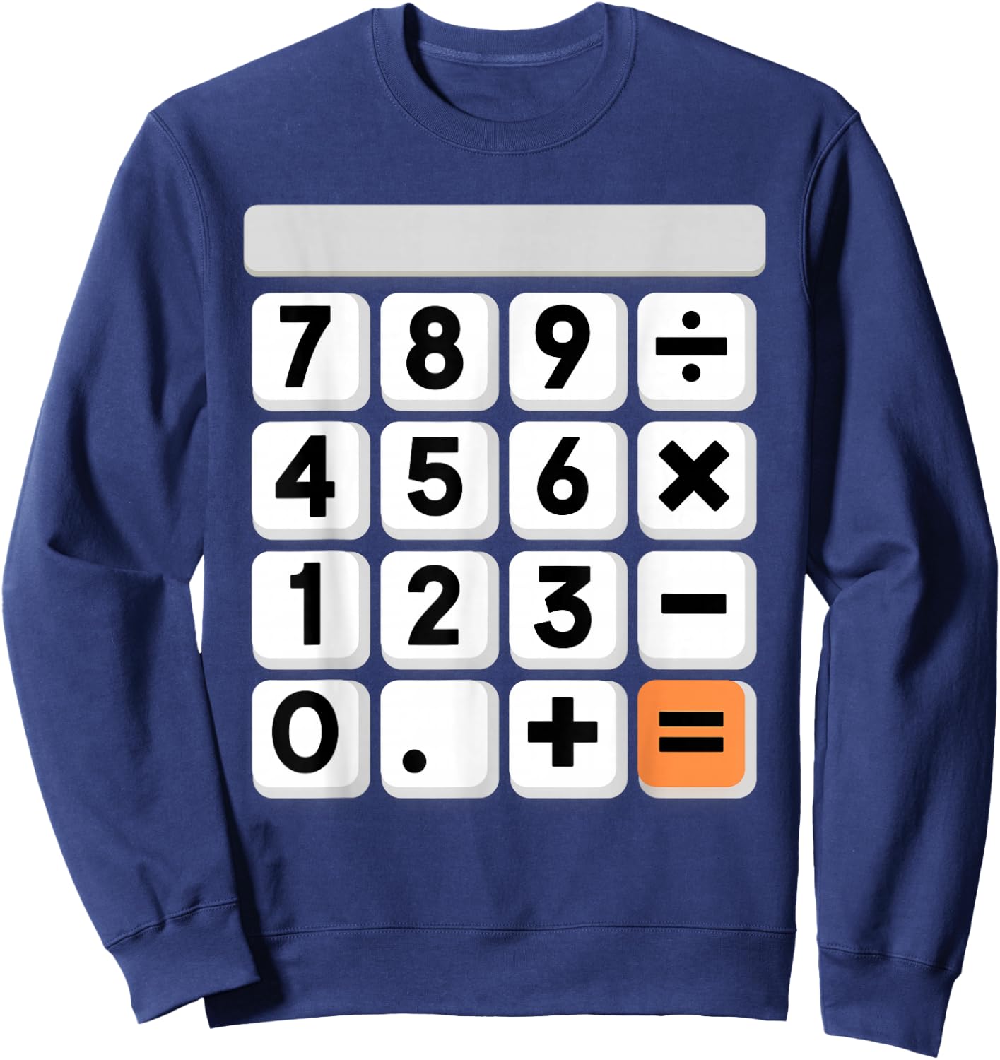Calculator Easy Halloween Costume for Math Teacher Sweatshirt - Sweatshirt | Navy