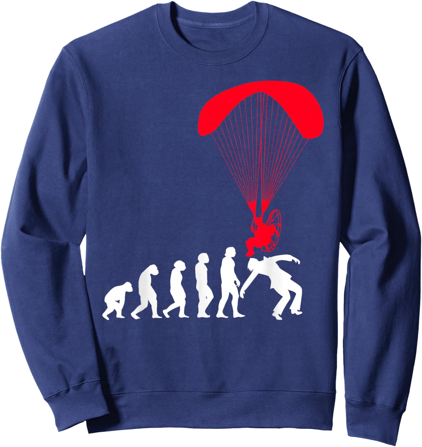 Powered Paramotor Funny Paragliding Evolution Paragliders Sweatshirt - Sweatshirt | Navy