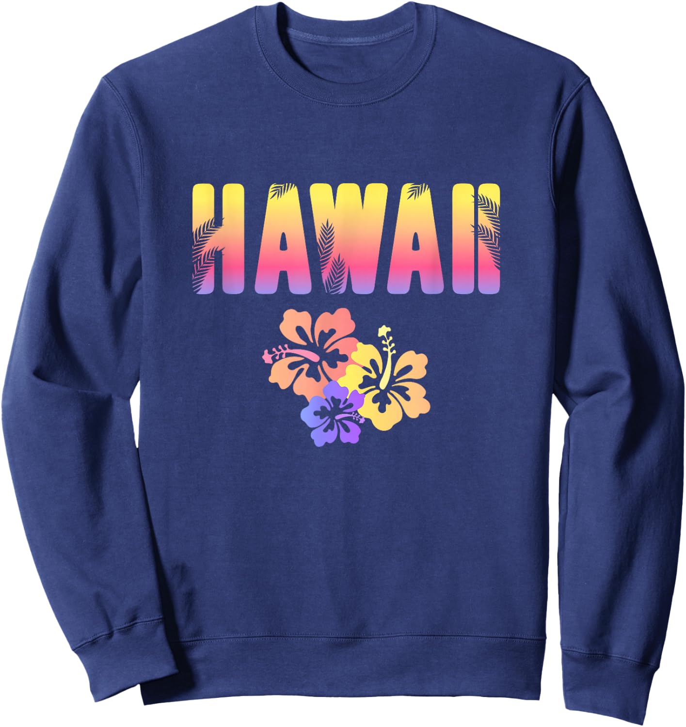 Hawaii Family Vacation Matching Floral Sweatshirt - Sweatshirt | Navy