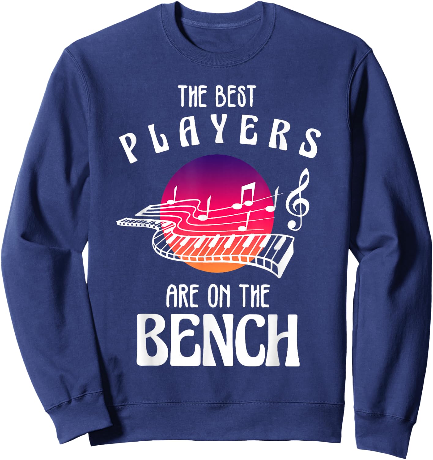 Funny Piano Art Women Kids Piano Player Pianists Sweatshirt - Sweatshirt | Navy
