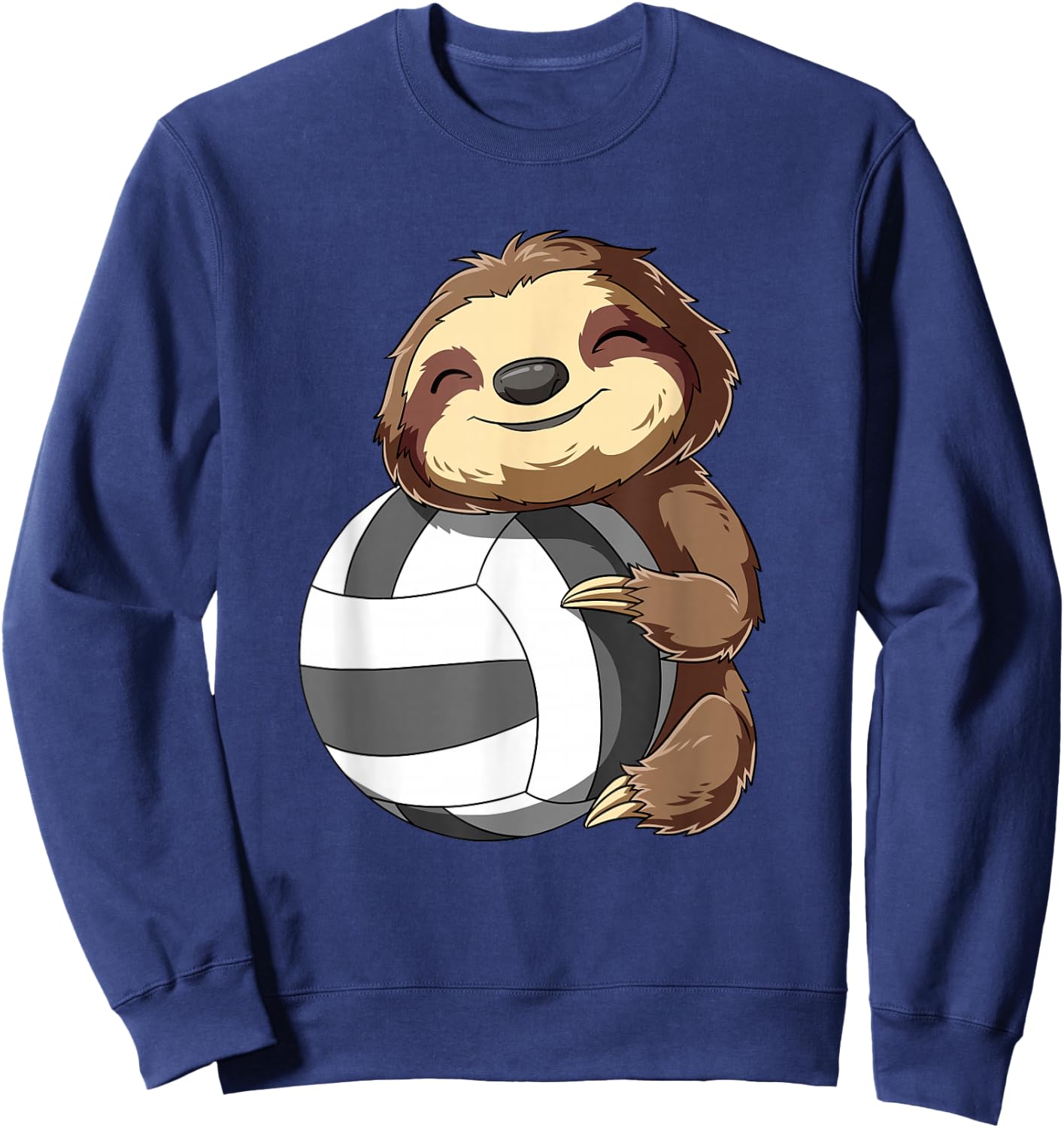 Cute Sloth Volleyball Sweatshirt - Sweatshirt | Navy