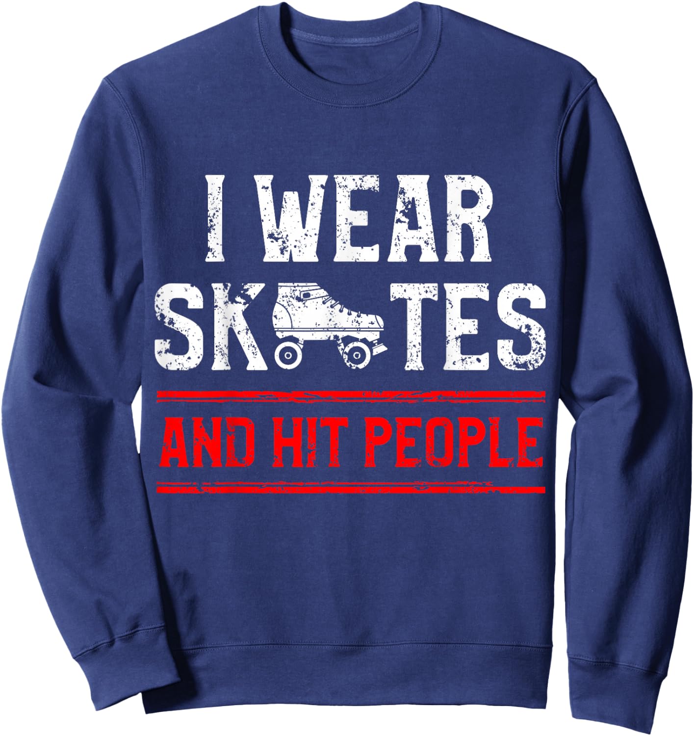 Roller Derby Player Skates People Skating Team Sweatshirt - Sweatshirt | Navy