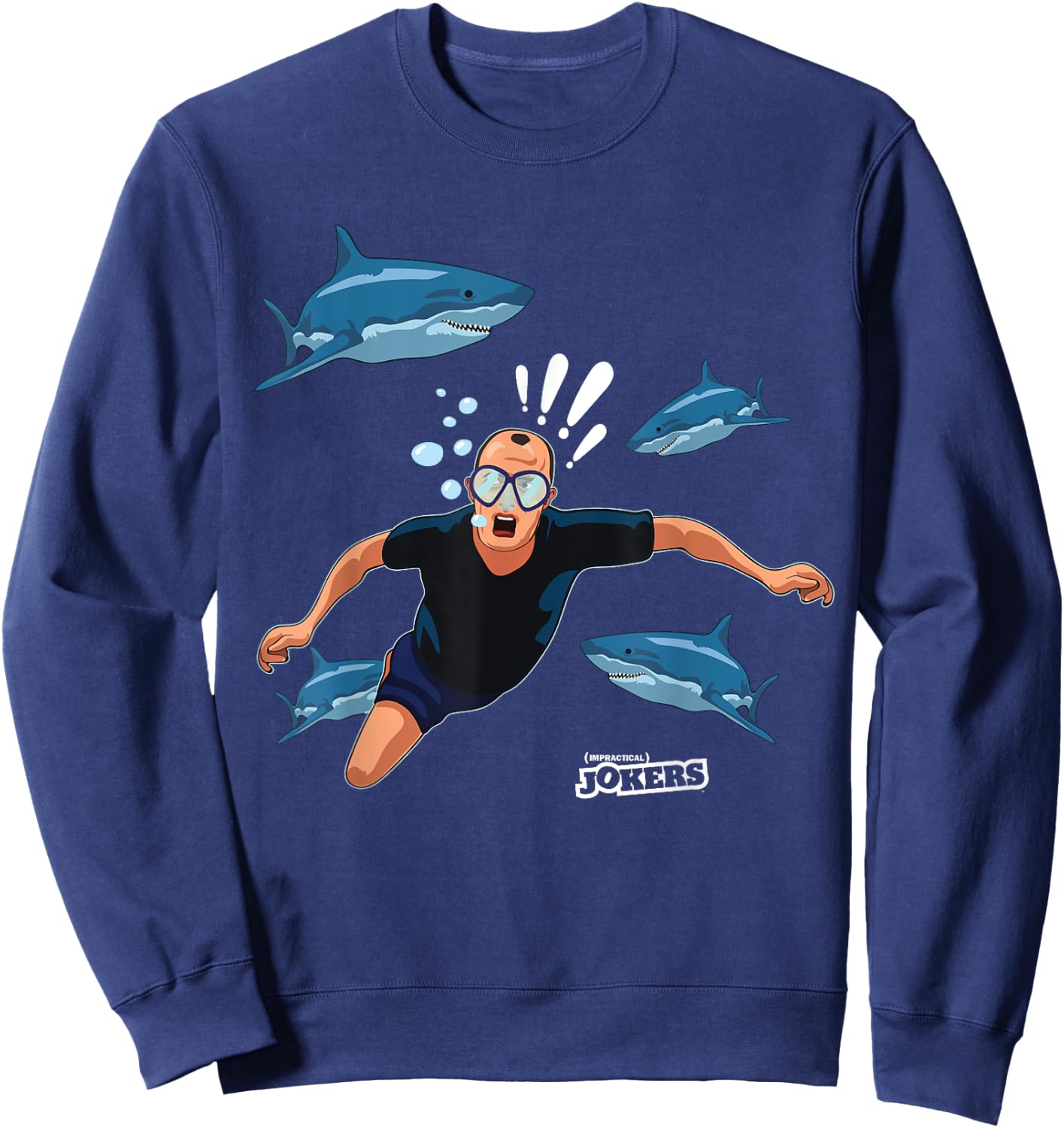 Impractical Jokers Murr and Shark Sweatshirt - Sweatshirt | Navy