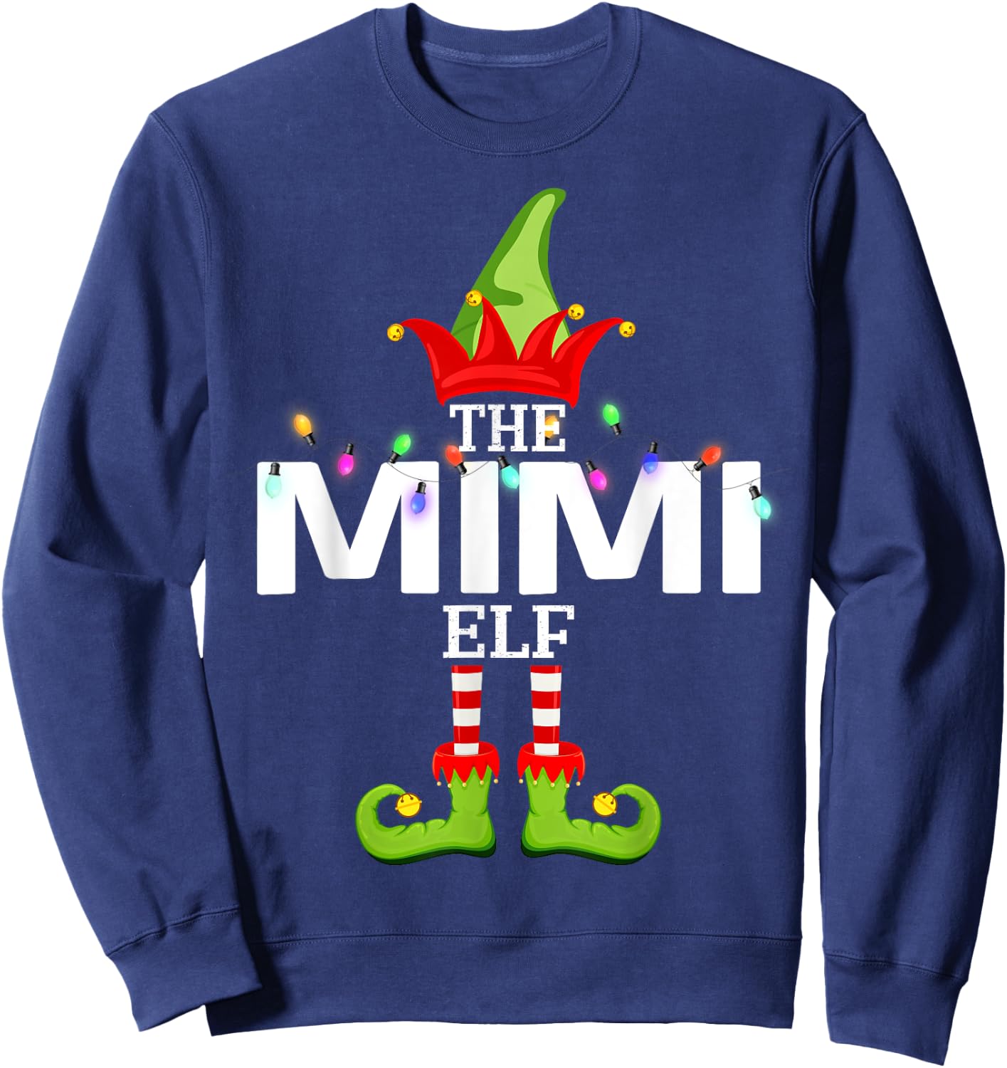 The Mimi Elf Christmas Matching Pajamas Sweatshirt - Sweatshirt | Navy