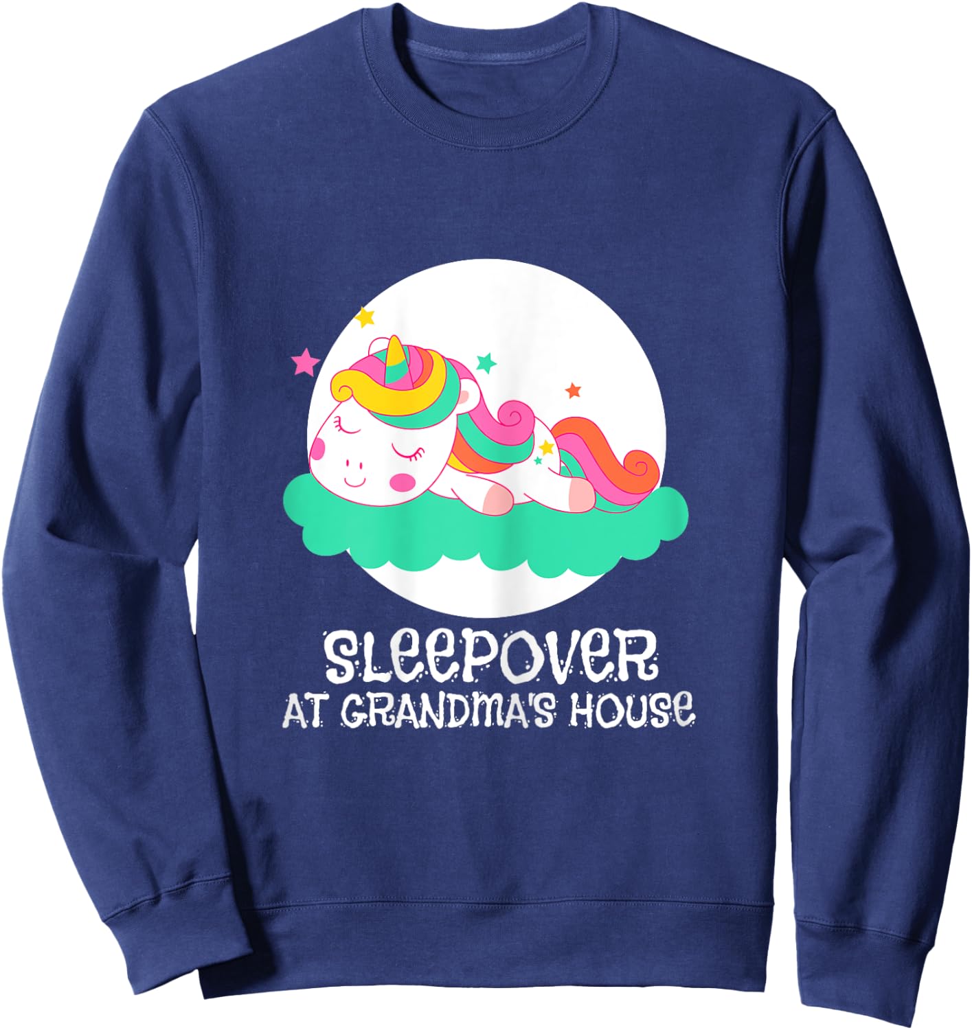 Sleepover at Grandma's Unicorn Sweatshirt - Sweatshirt | Navy