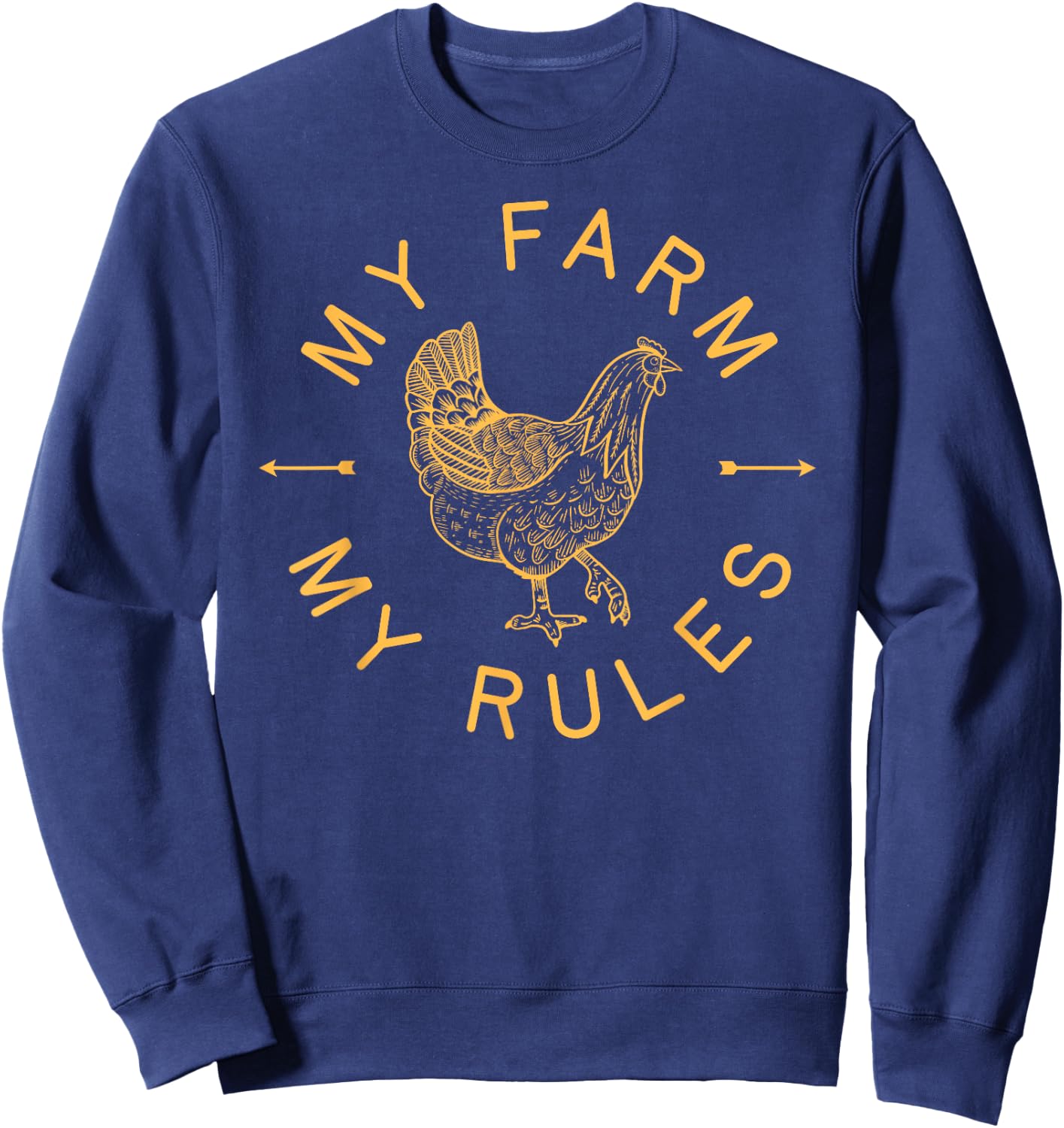Chicken Shirt Coop Hair Dont Care Farm Animal Hen Gift 4 Sweatshirt - Sweatshirt | Navy