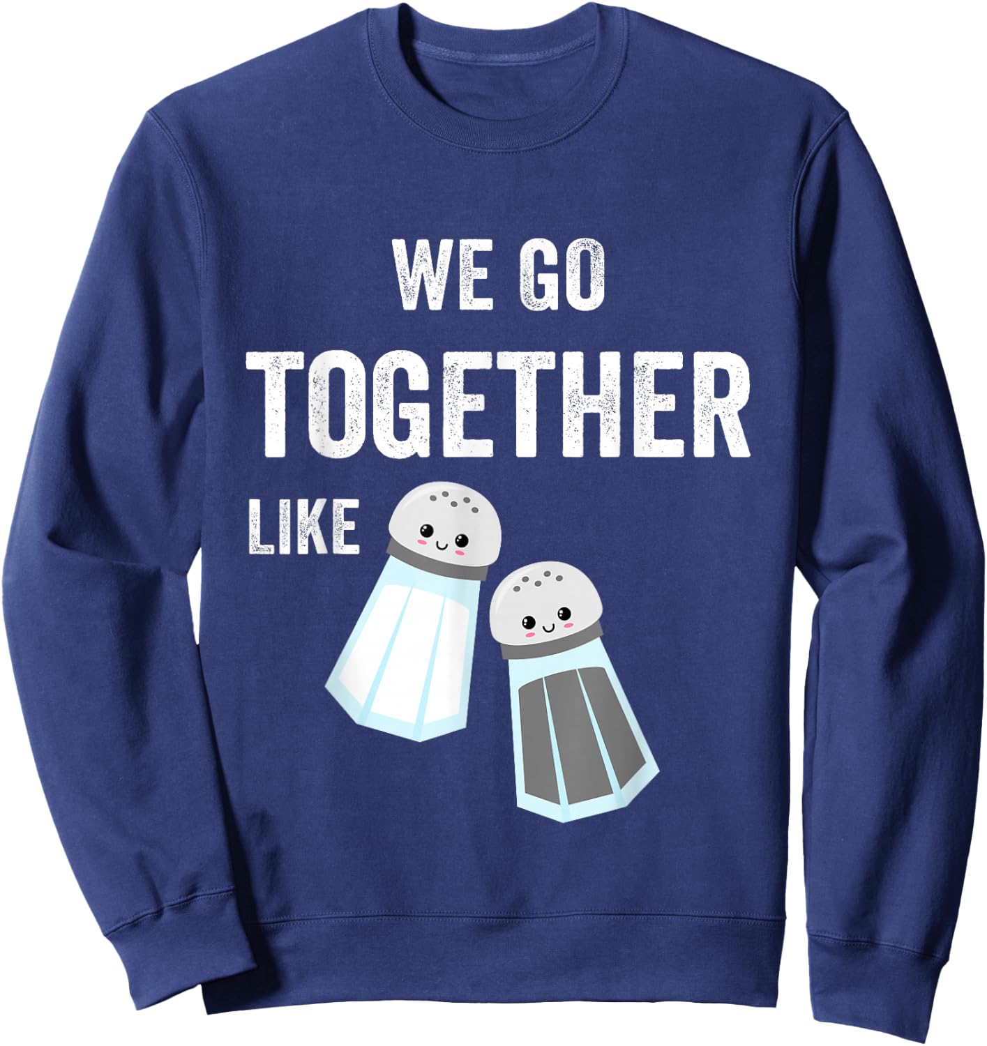 Salt and Pepper Matching Couples PJs Bestie 2 Best Friends Sweatshirt - Sweatshirt | Navy