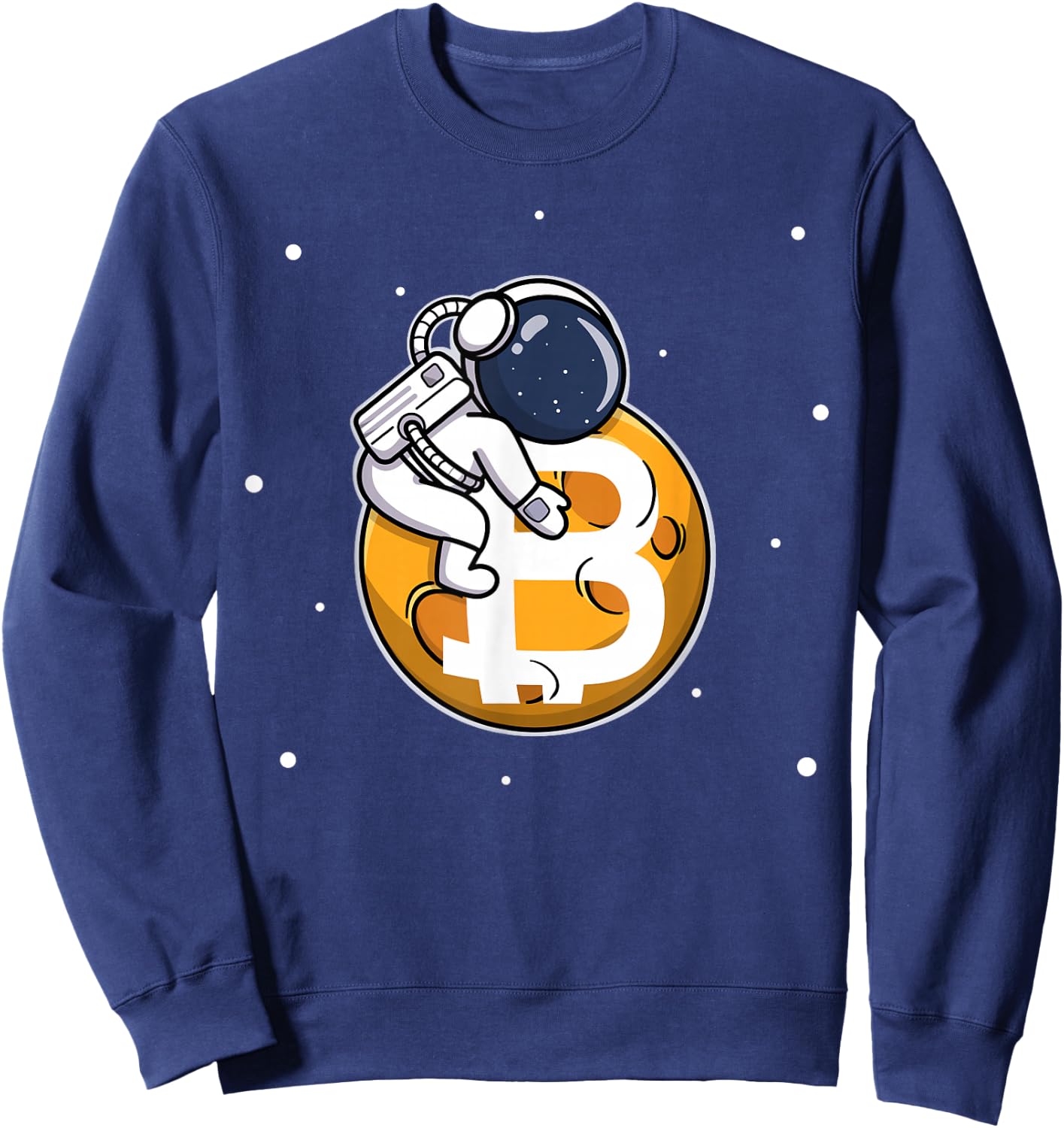 To The Moon Astronaut Crypto Currency Sweatshirt - Sweatshirt | Navy