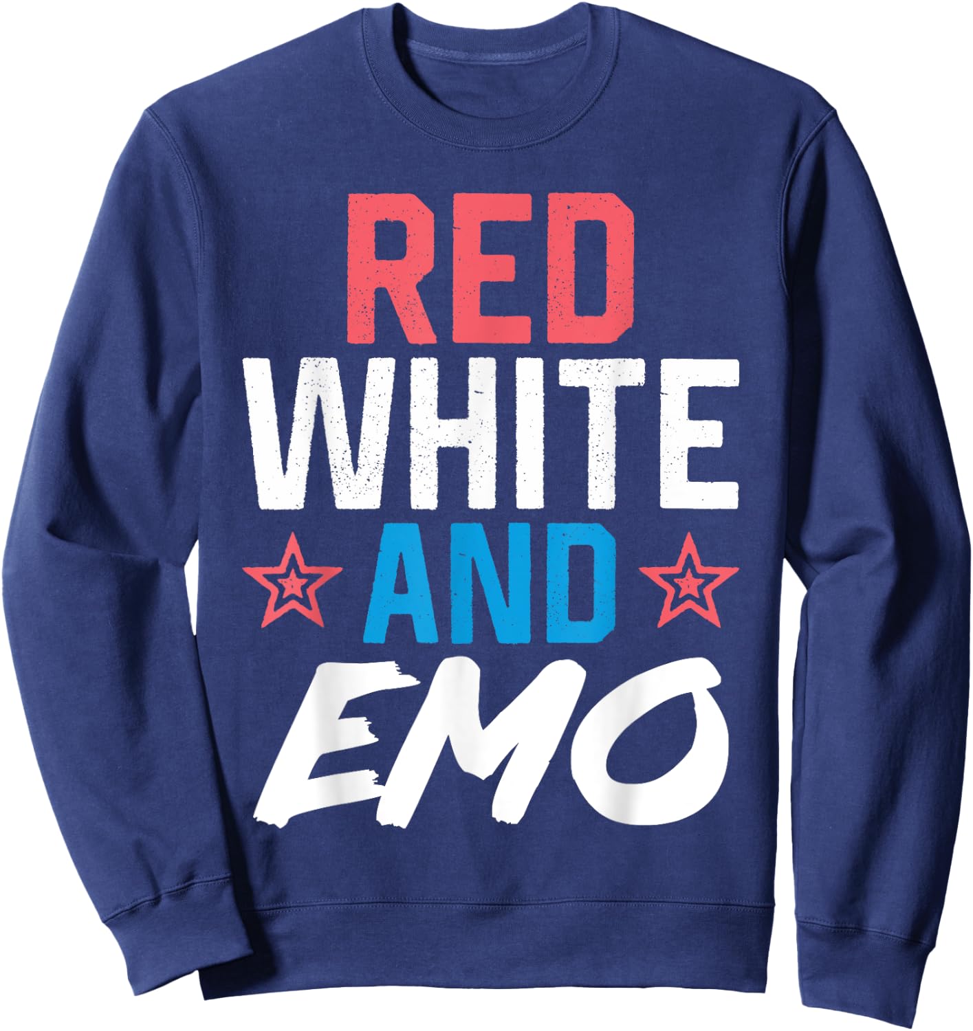 Red White And Emo 4th Of July Merica USA American Emo Women Men Sweatshirt - Sweatshirt | Navy